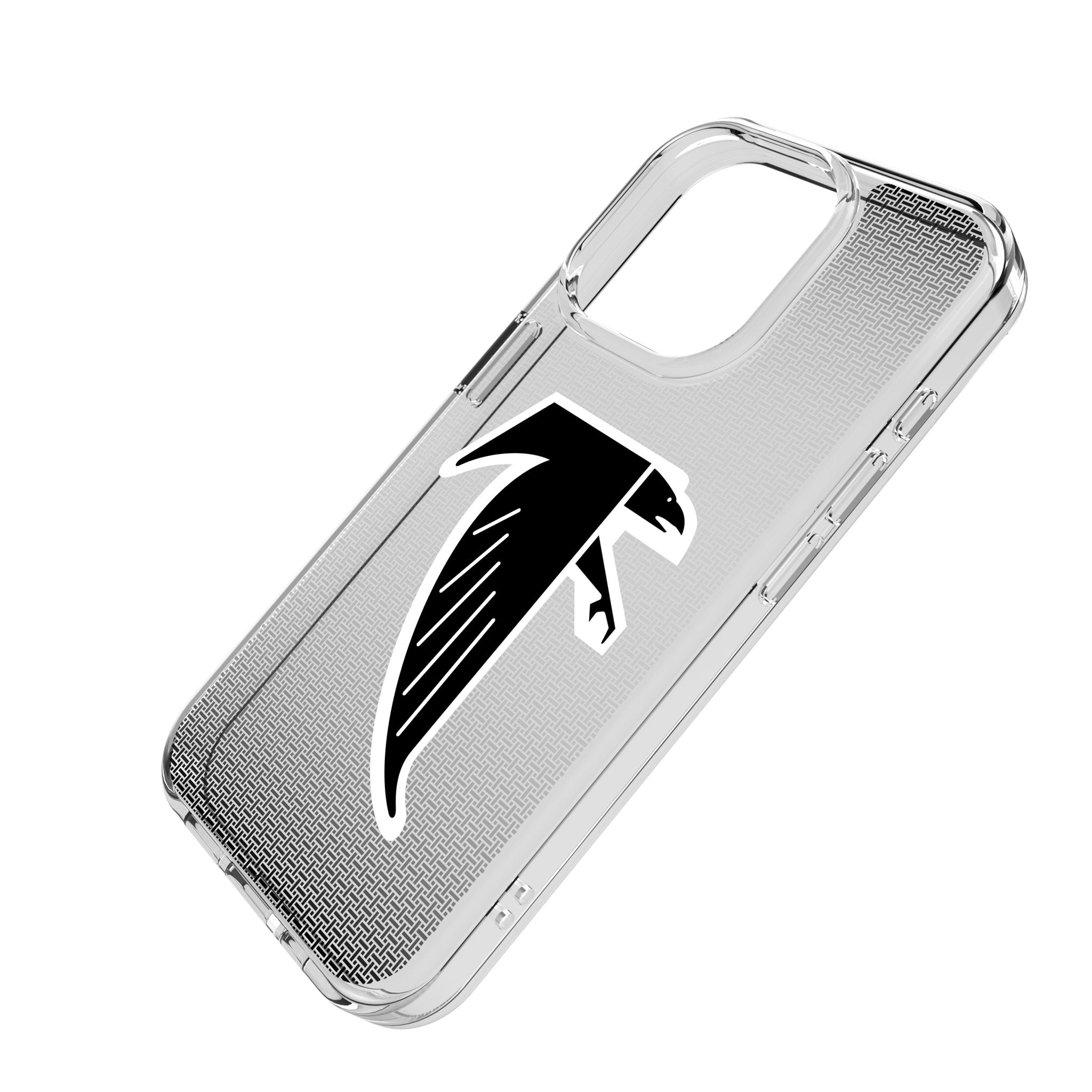 Atlanta Falcons Classic Linen Clear Phone Case for Apple iPhone 14/13/12/11 Pro Max - Durable Slim Protective Cover with Team Logo - Perfect for Game Day, Office & Everyday Use