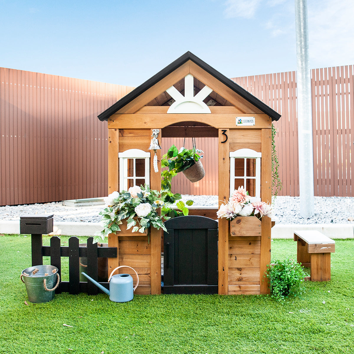Natural Wood Teddy Bear Playhouse for Kids - Indoor & Outdoor Children's Play Tent with Cute Design - Perfect for Nursery, Bedroom, or Backyard Playtime