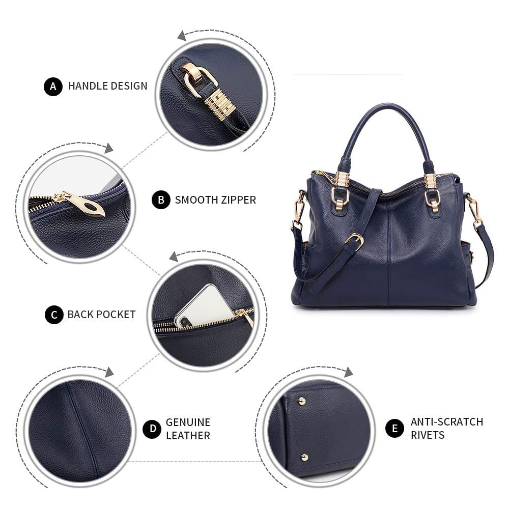 Genuine Leather Women's Purses & Handbags - Soft Satchel Tote Shoulder Bag for Work, Travel & Everyday Use | Kattee