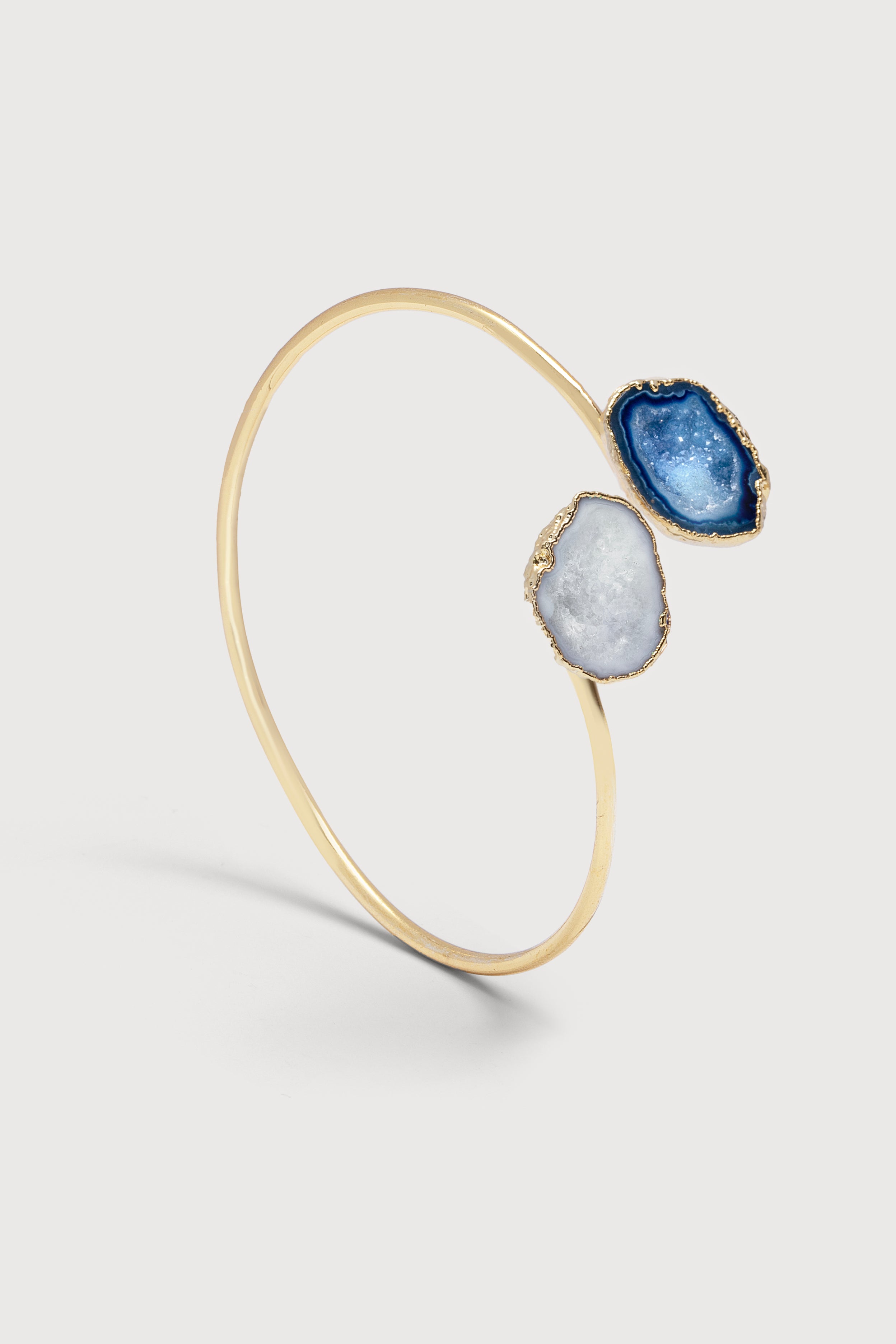 Natural Agate Double Cuff Bracelet for Women - Elegant Stone Beaded Bangle for Boho Style, Gift Giving & Everyday Wear
