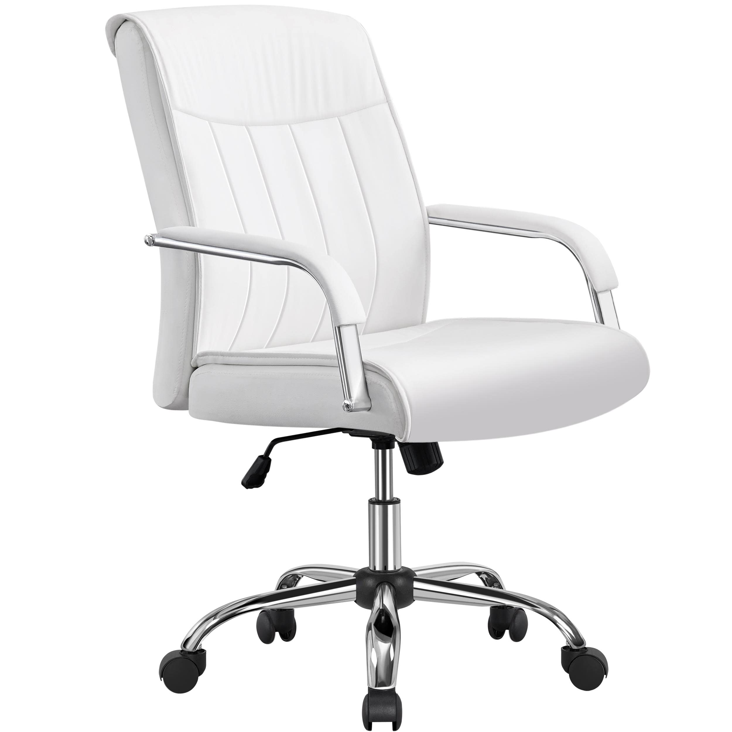 Yaheetech Ergonomic Office Chair - Adjustable Swivel Rolling Desk Chair with Lumbar Support & Headrest - Perfect for Home Office, Gaming, and Workspace Comfort
