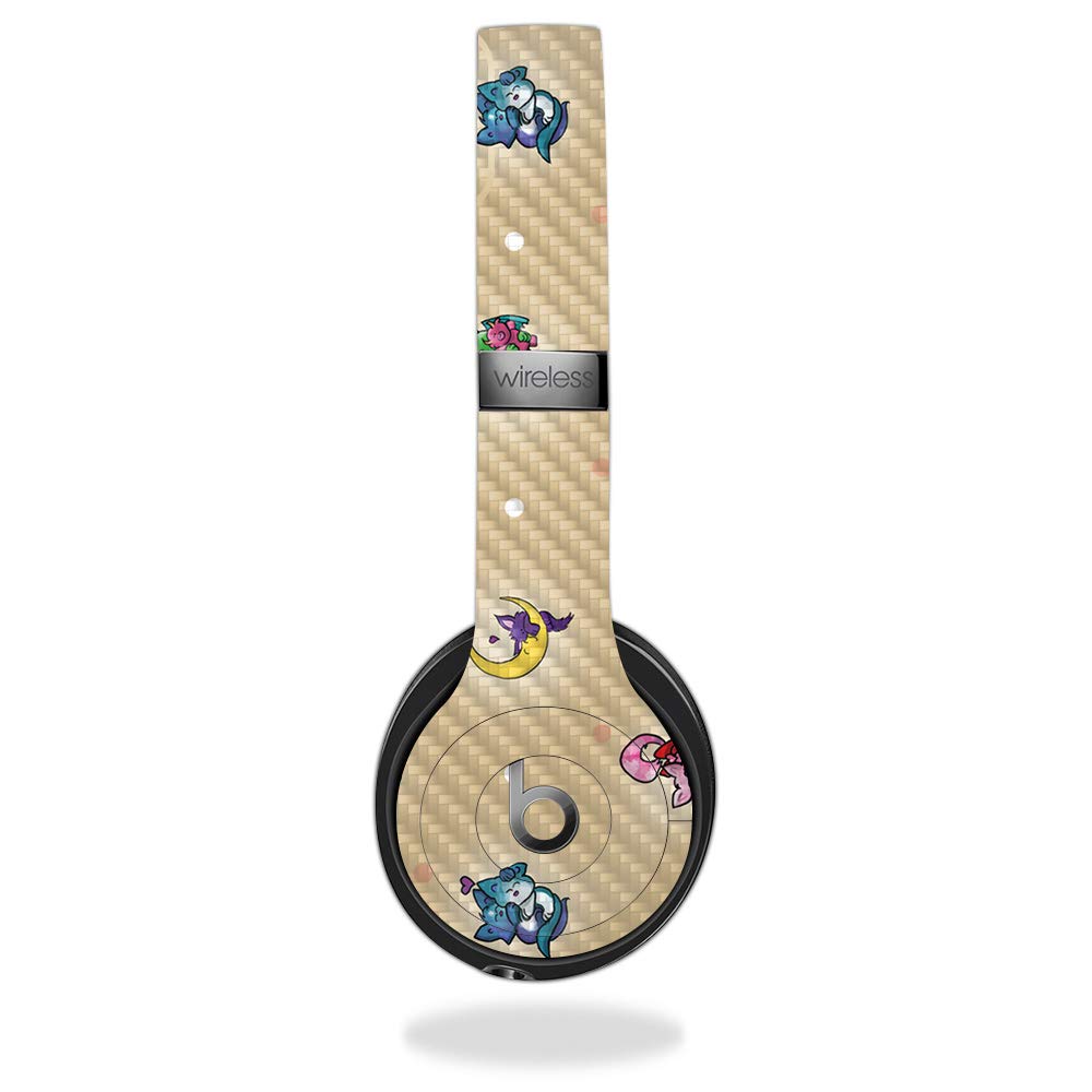 MightySkins Carbon Fiber Skin for Beats Solo 3 Wireless Headphones - Cute Kittens Design | Protective & Durable Textured Finish | Easy to Apply & Remove | Made in USA | Perfect for Travel, Workouts & Daily Use