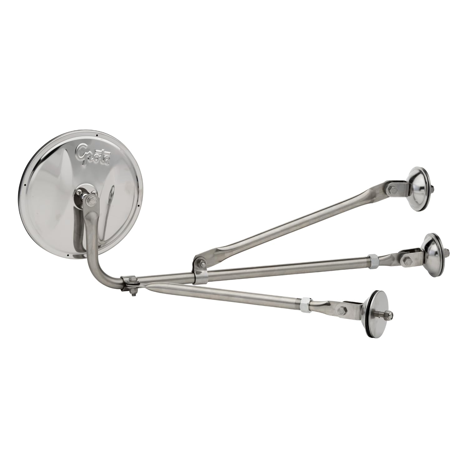 Stainless Steel Fender-Mount Mirror for Trucks & Trailers - Durable Conventional Side Mirror with Adjustable Assembly - Perfect for Towing, Hauling & Off-Road Adventures