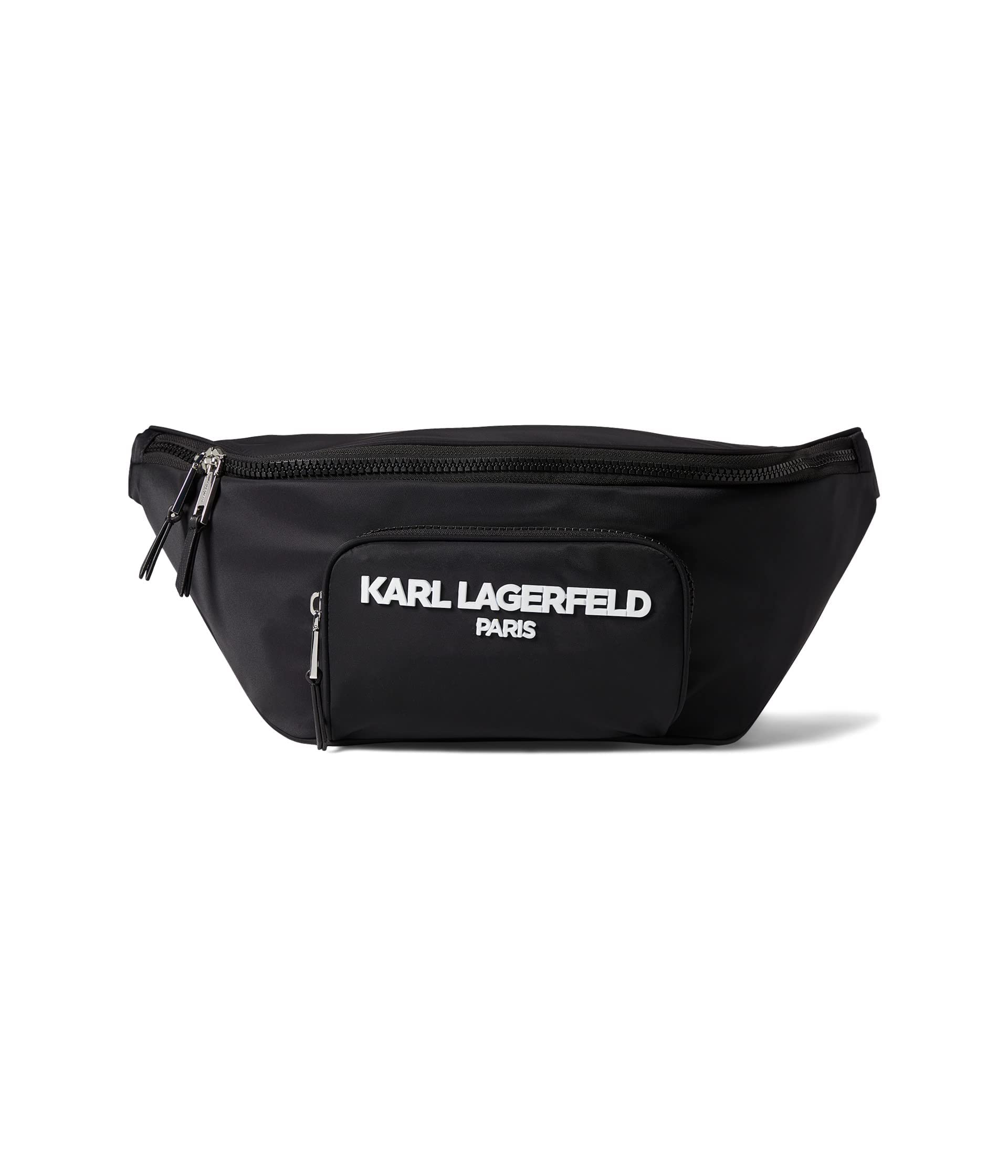 KARL LAGERFELD Paris Voyage Sling Backpack - Black Unisex One Size Shoulder Bag for Travel, Work & Daily Use