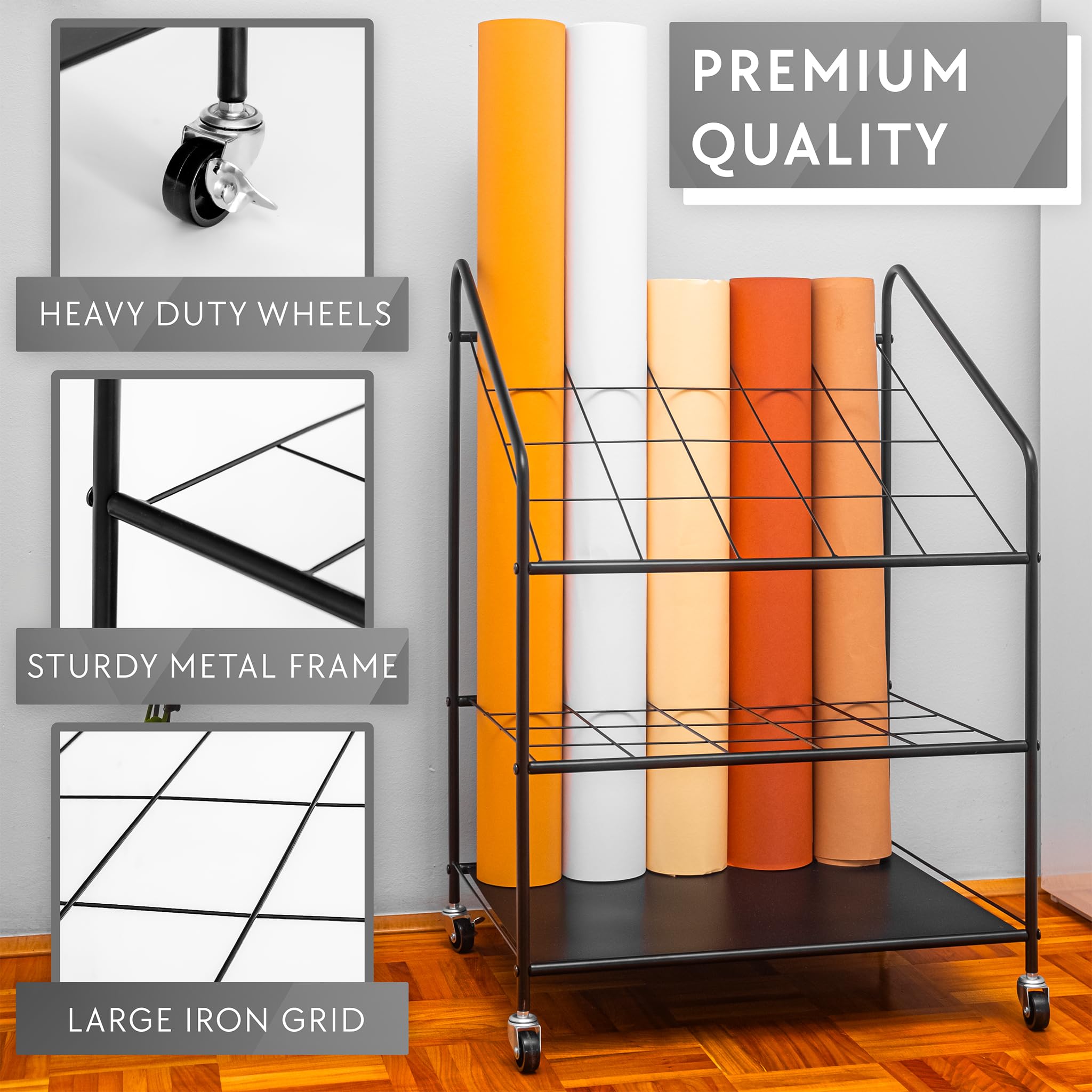 Blueprint Holder Storage Organizer with 20 Compartments - Large Blueprint Storage Rack for Posters, Maps, Documents - Perfect for Architects, Engineers & Office Organization