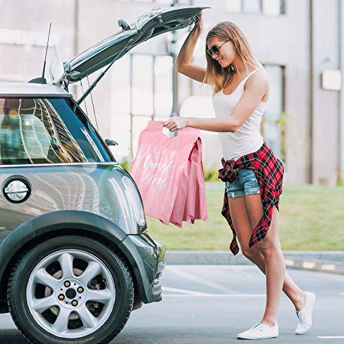12x15.5 Inch Self-Sealing Poly Mailer Shipping Bags with Handle - Waterproof & Tear-Resistant Mailing Envelopes for Ecommerce, Clothing & Subscription Boxes (Sakura Pink) - Perfect for Online Stores, Boutiques & Small Business Shipping