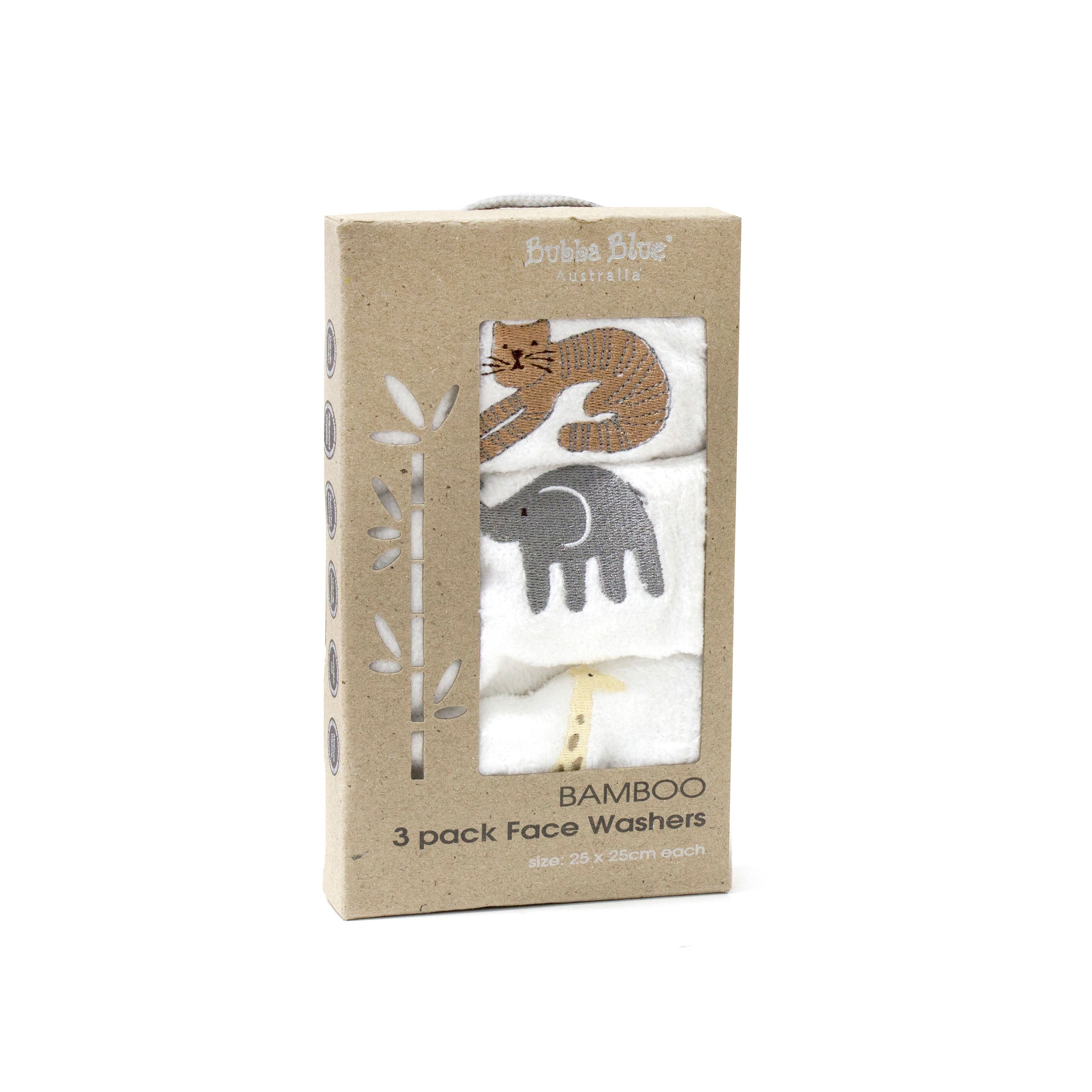 Jungle Bamboo 3-Pack Reusable Face Washers - Soft & Eco-Friendly Facial Cleansing Cloths | Buy 1 Get 1 Free | Perfect for Daily Skincare, Makeup Removal & Travel