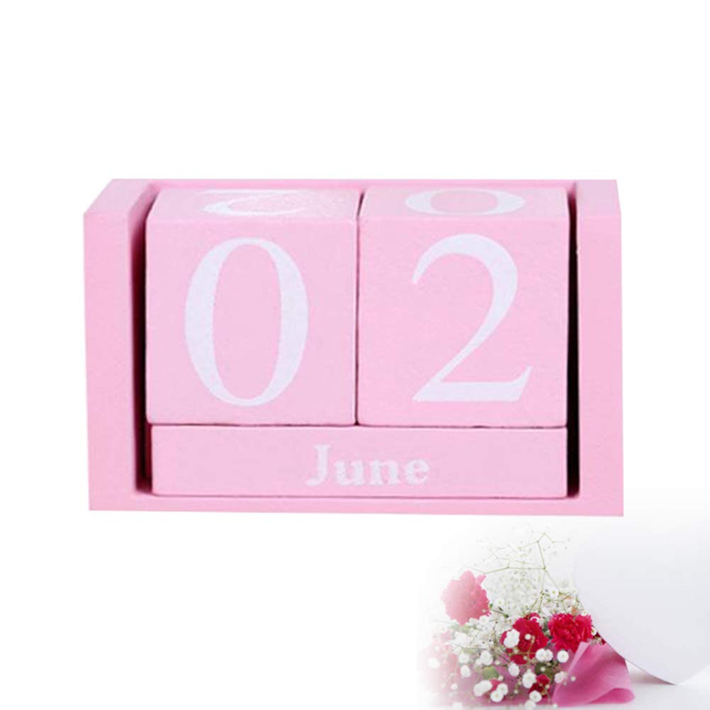 VORCOOL Wooden Perpetual Calendar - Black Desktop Date Block for Home, Office & School | Perfect for Planning, Organizing & Decorating Workspace