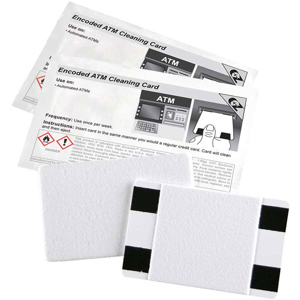 ATM Cleaning Card - Encoded Magnetic Strip Cleaner for Bank Cards & Credit Cards - Perfect for Removing Dirt, Dust & Debris - Essential for ATM, POS & Card Reader Maintenance