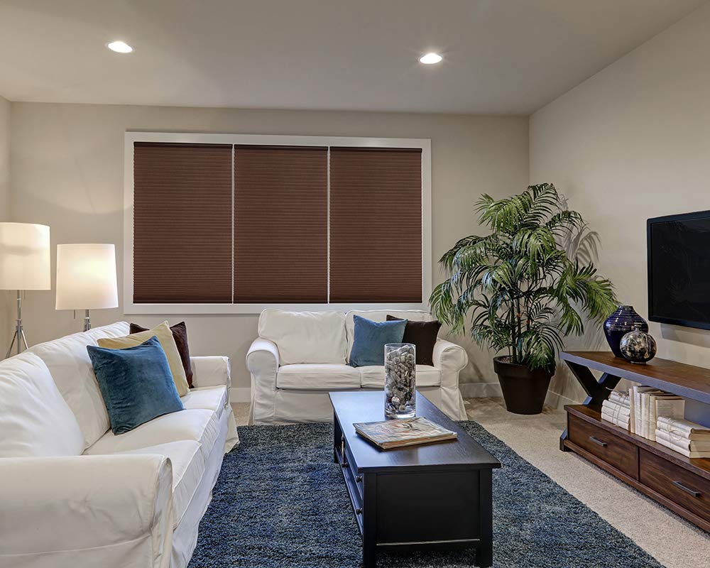 Artisan Select No-Tools Custom Cordless Blackout Cellular Shades - Mocha, 49 3/8