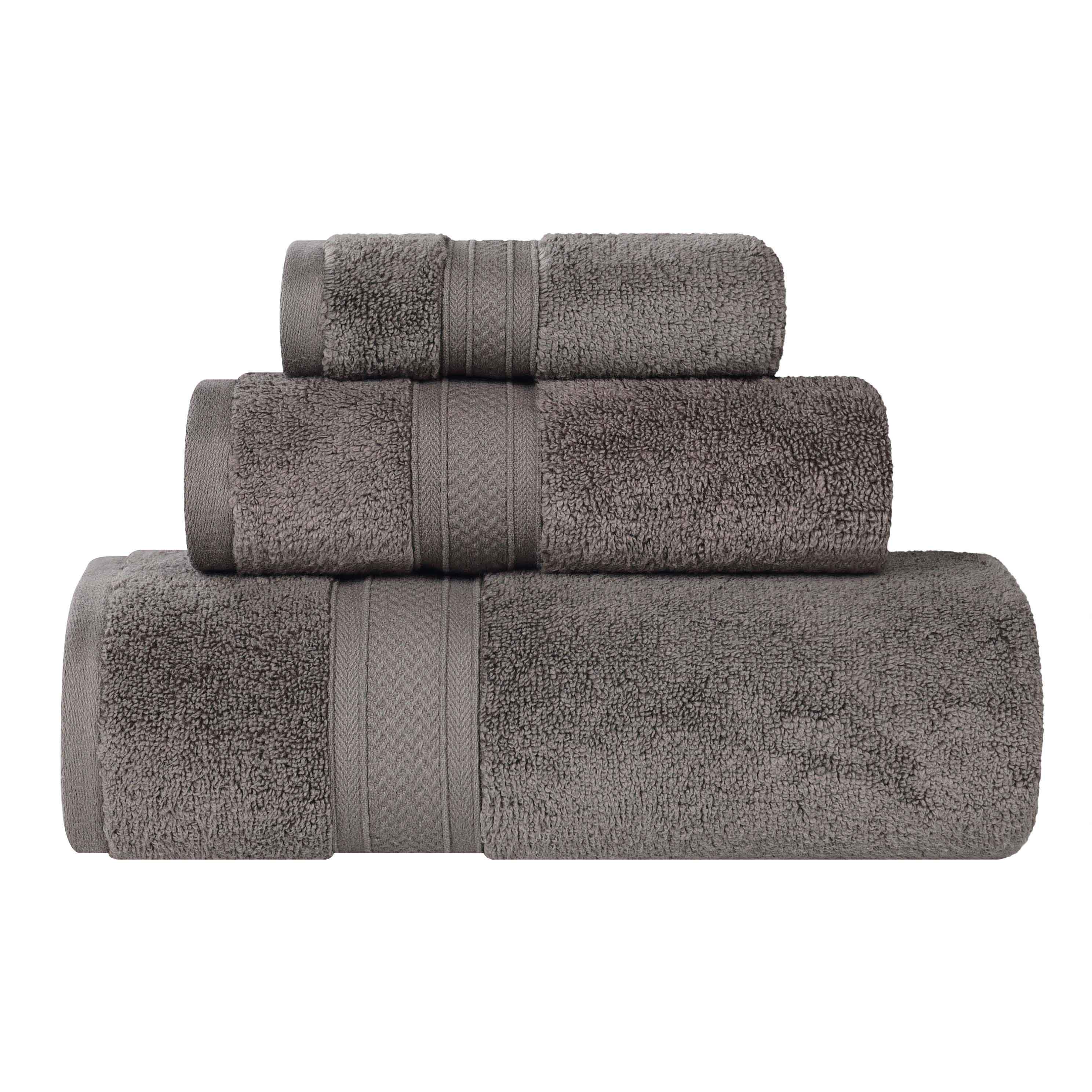Premium Zero Twist Cotton 3-Piece Towel Set - Ultra Soft, Highly Absorbent, Elegant Solid Color for Bath, Spa & Guest Use