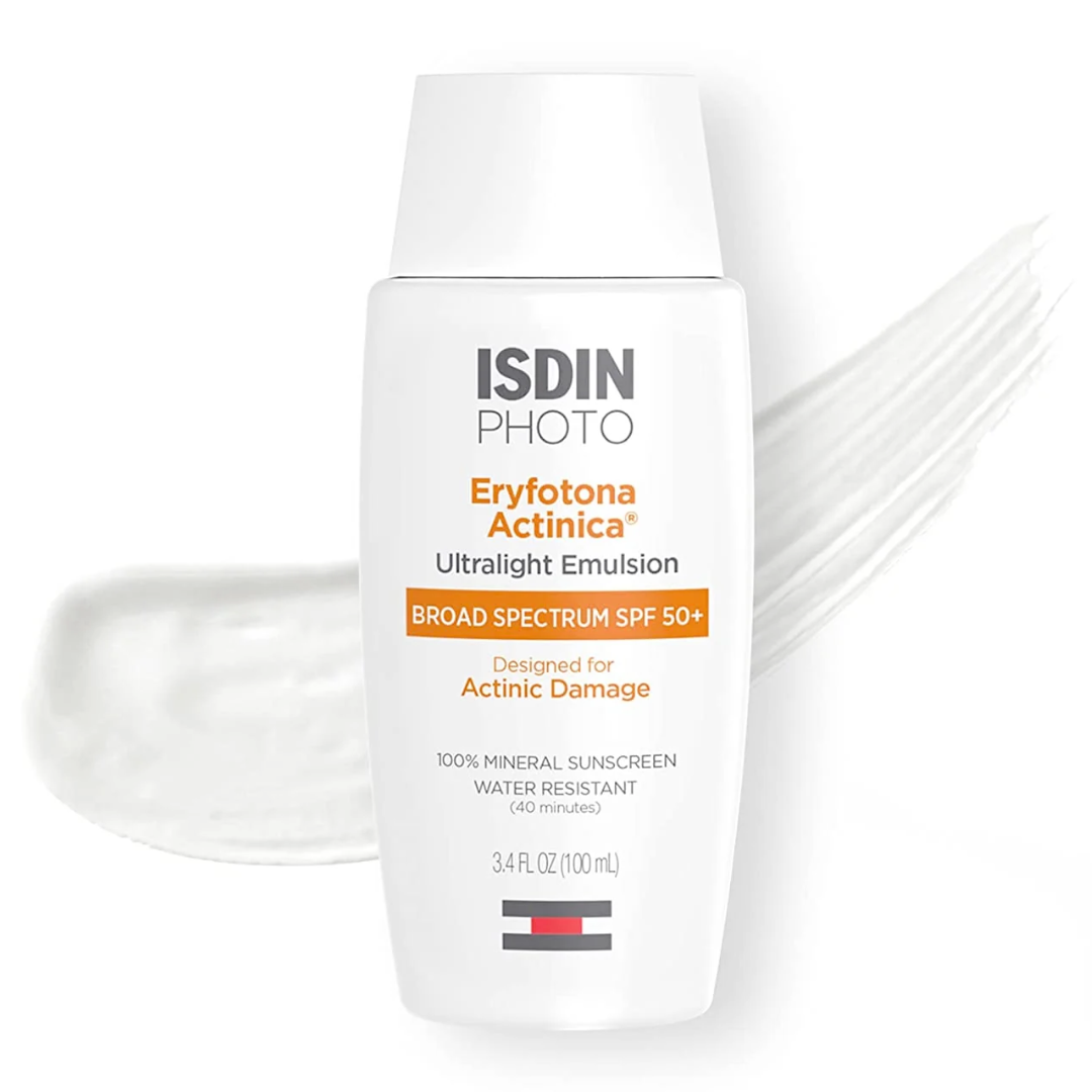 Isdin Eryfotona Actinica SPF50+ Sunscreen Emulsion - Daily UV Protection for Face & Body - Perfect for Outdoor Activities, Travel & Post-Procedure Skin Care