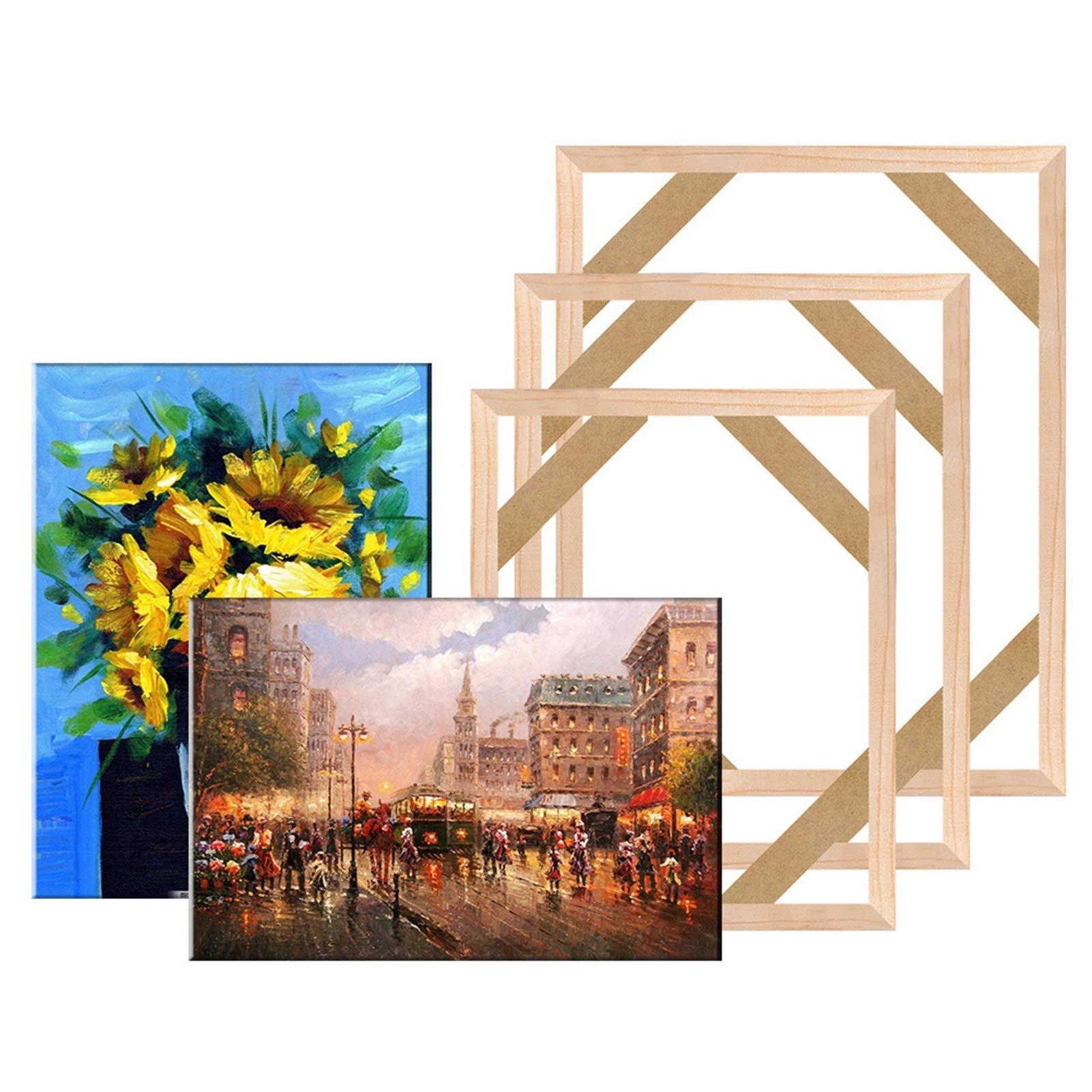 NIMUDU DIY Wooden Photo Frame - 30x50cm Canvas Stretcher Bar for Oil Paintings, Prints & Gallery Art - Perfect for Home Wall Decor & Living Room Display
