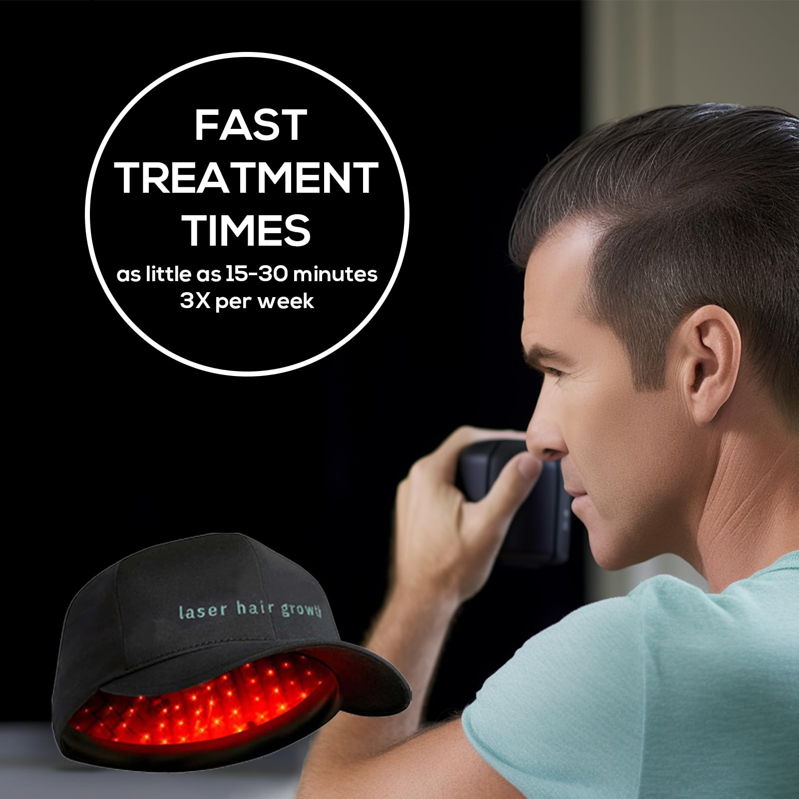 Laser Therapy Cap for Hair Regrowth - FDA Cleared Hair Growth System for Men & Women - Red Light Therapy Device for Thinning Hair & Baldness - Use at Home for Daily Hair Care Routine