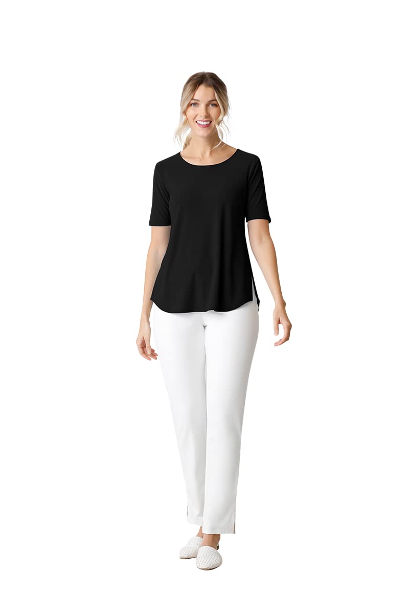 Women's Classic Relaxed T-Shirt with Short Sleeves - Comfortable Casual Tee for Everyday Wear, Lounge, and Outings