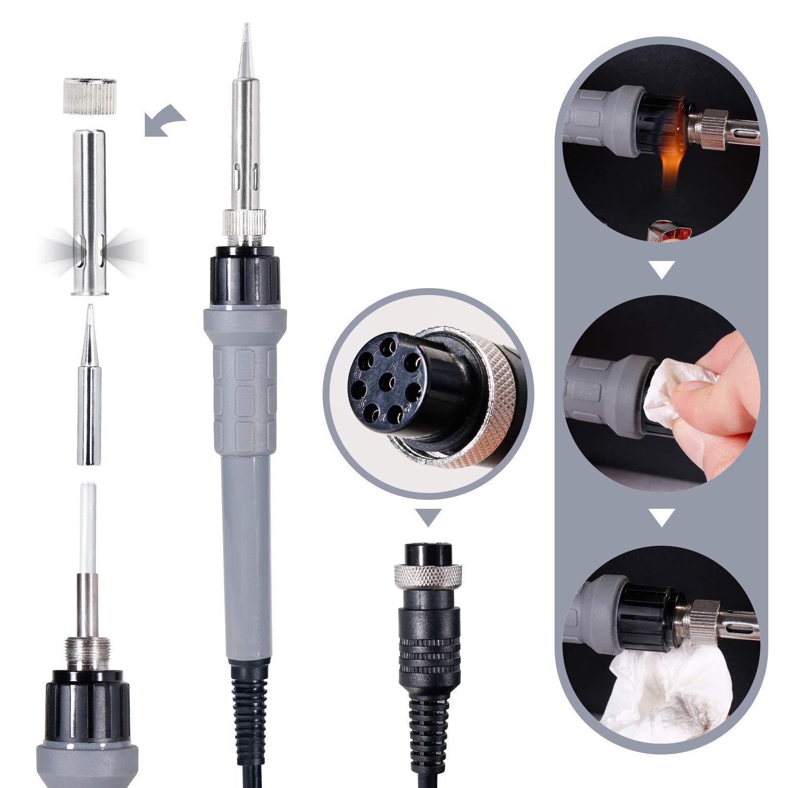 YIHUA 948 Professional Desoldering Station Kit with 948N Nozzle Set, Soldering Iron, Stand & 31 Accessories - Perfect for Electronics Repair, PCB Work & DIY Projects