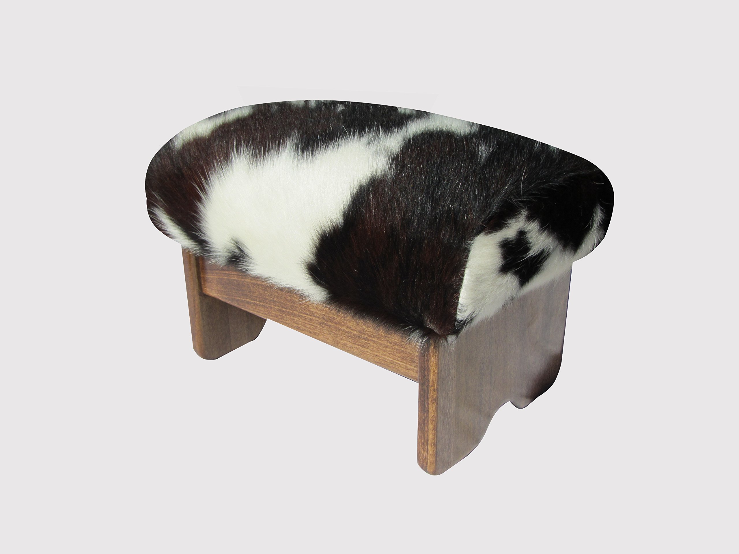 Premium Cowhide Padded Foot Stool - Handcrafted in USA - 9