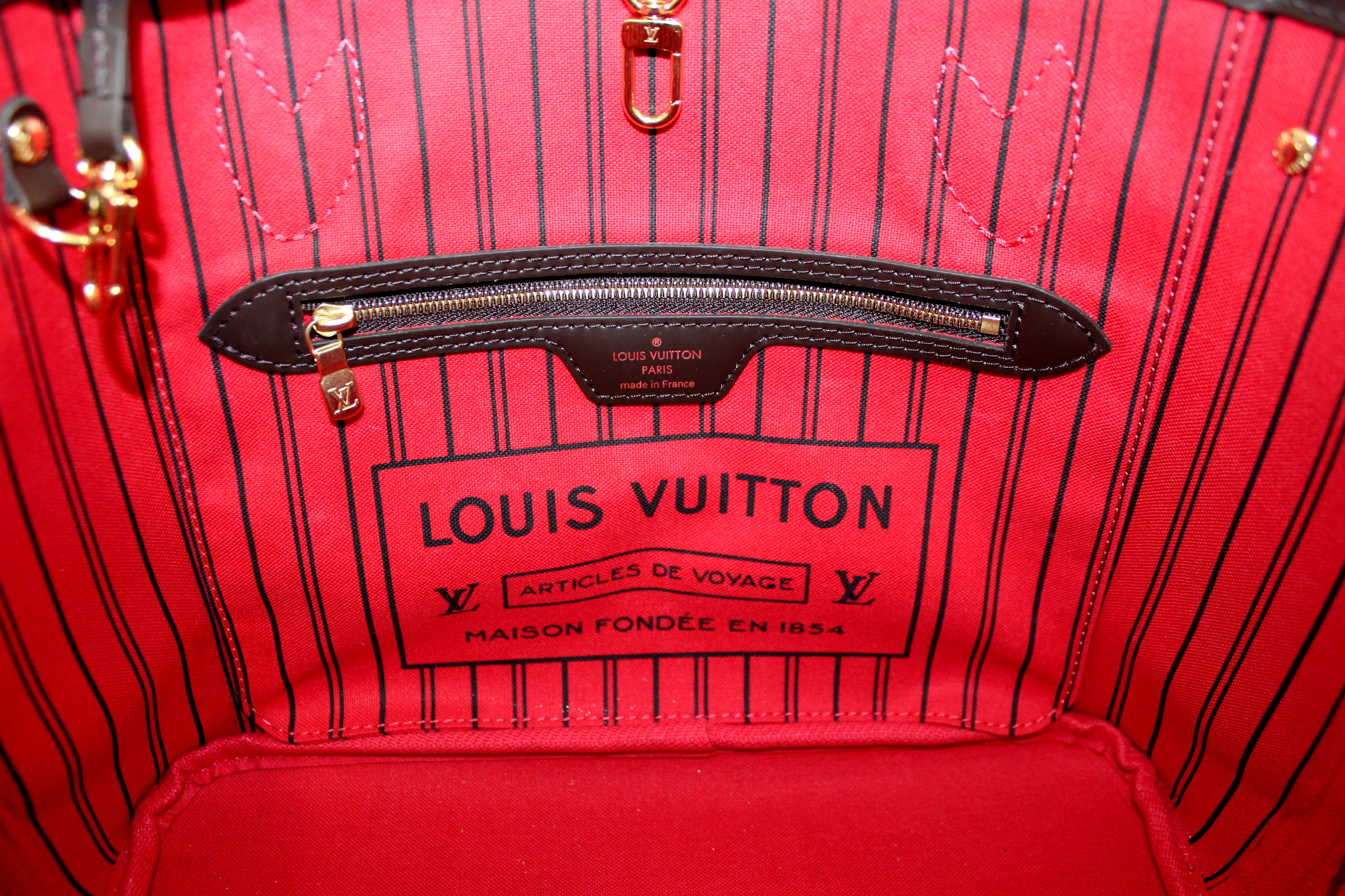 Authentic Louis Vuitton Damier Ebene Canvas Neverfull PM Shoulder Tote Bag - Luxury Handbag for Women, Perfect for Work, Travel & Everyday Use