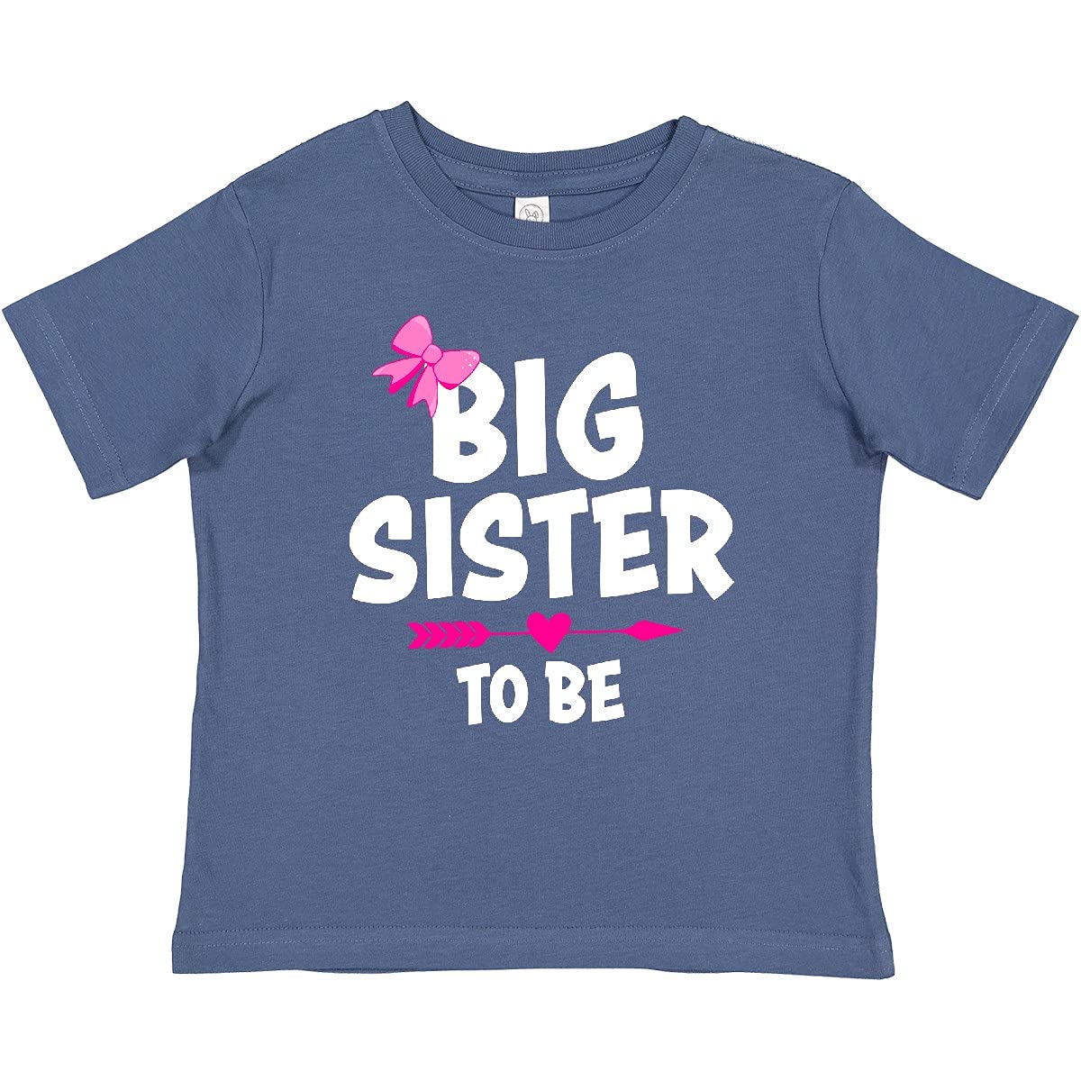 Inktastic Big Sister to Be with Bow and Arrow Baby T-Shirt | Cute Pregnancy Announcement & Sibling Gift | Perfect for Gender Reveals, Baby Showers & Newborn Photos