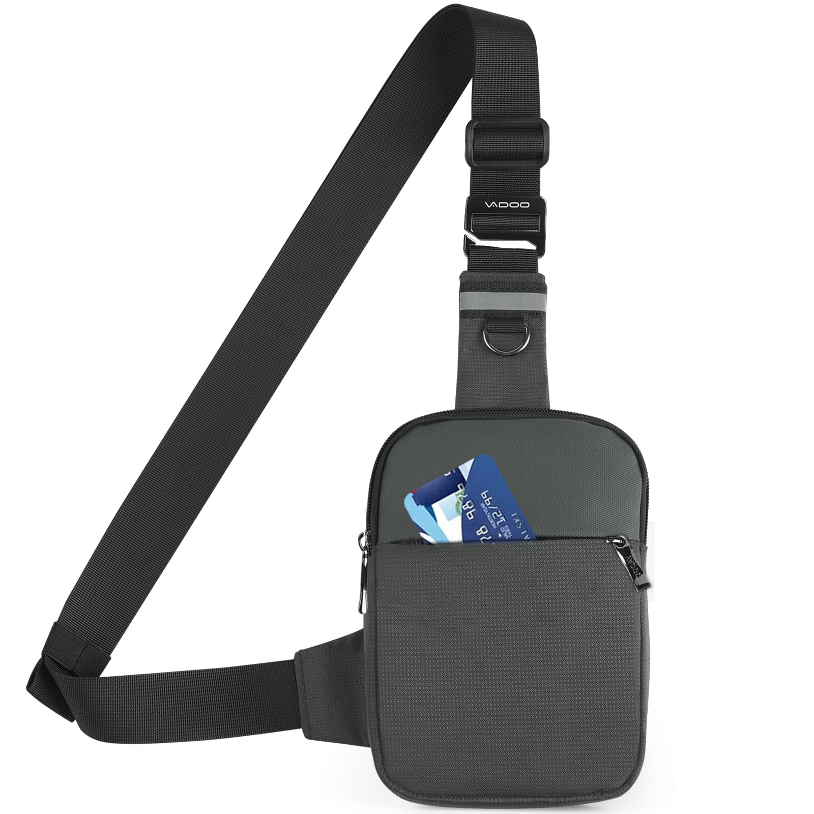 RFID Blocking Small Sling Bag - Mini Crossbody Chest Bag for Women & Men | Fashionable Fanny Pack for Travel, Hiking & Everyday Use