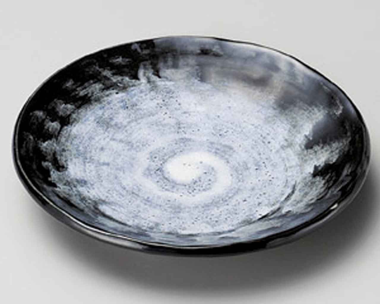 Premium 6.5 Inch Small Black Porcelain Plates Set of 5 - Japanese Crafted Tableware for Appetizers, Desserts & Elegant Dining