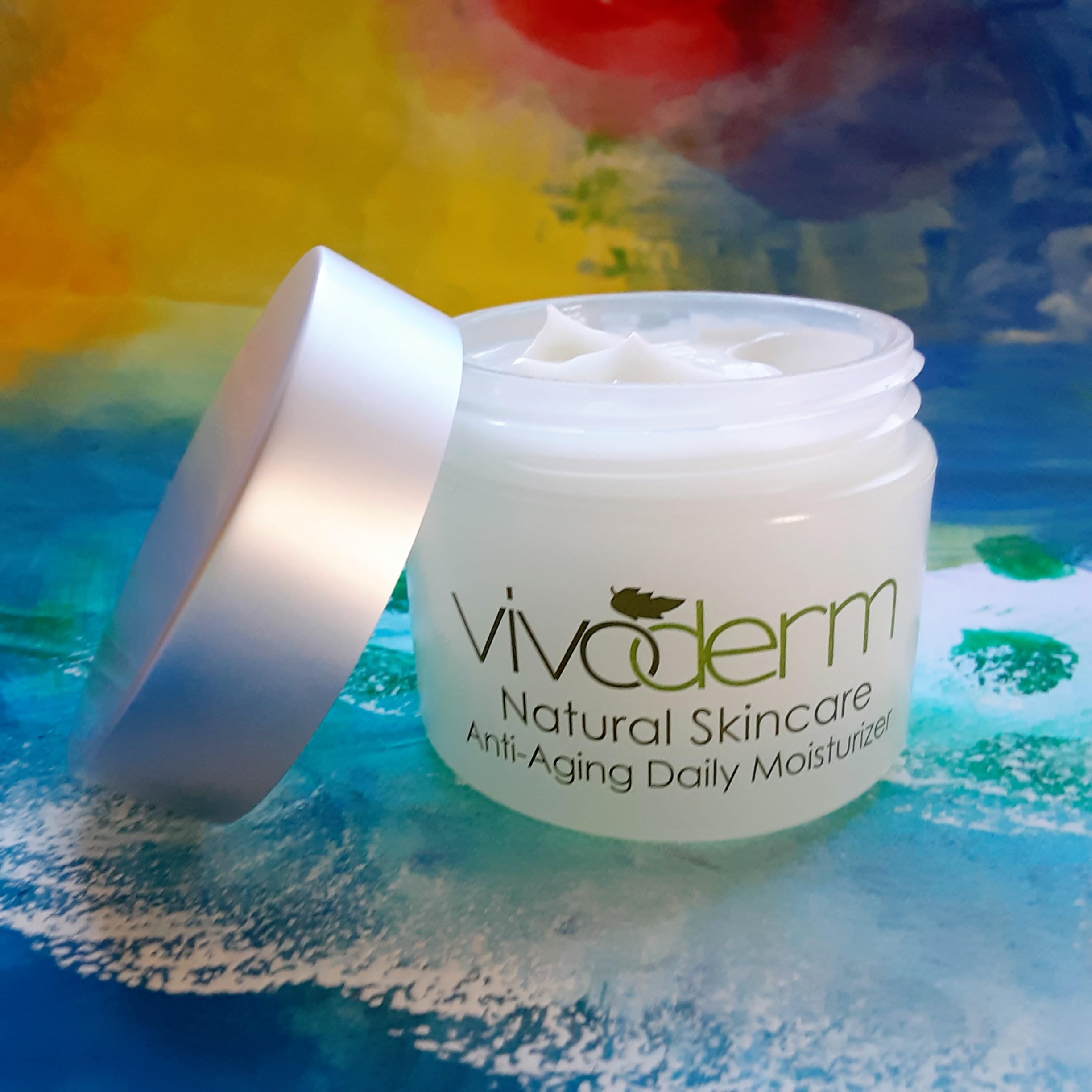 Vivoderm Oil-Free Anti-Aging Daily Moisturizer Cream for Face - Hydrating & Wrinkle Reducing Skincare for Women & Men - Perfect for Day & Night Use