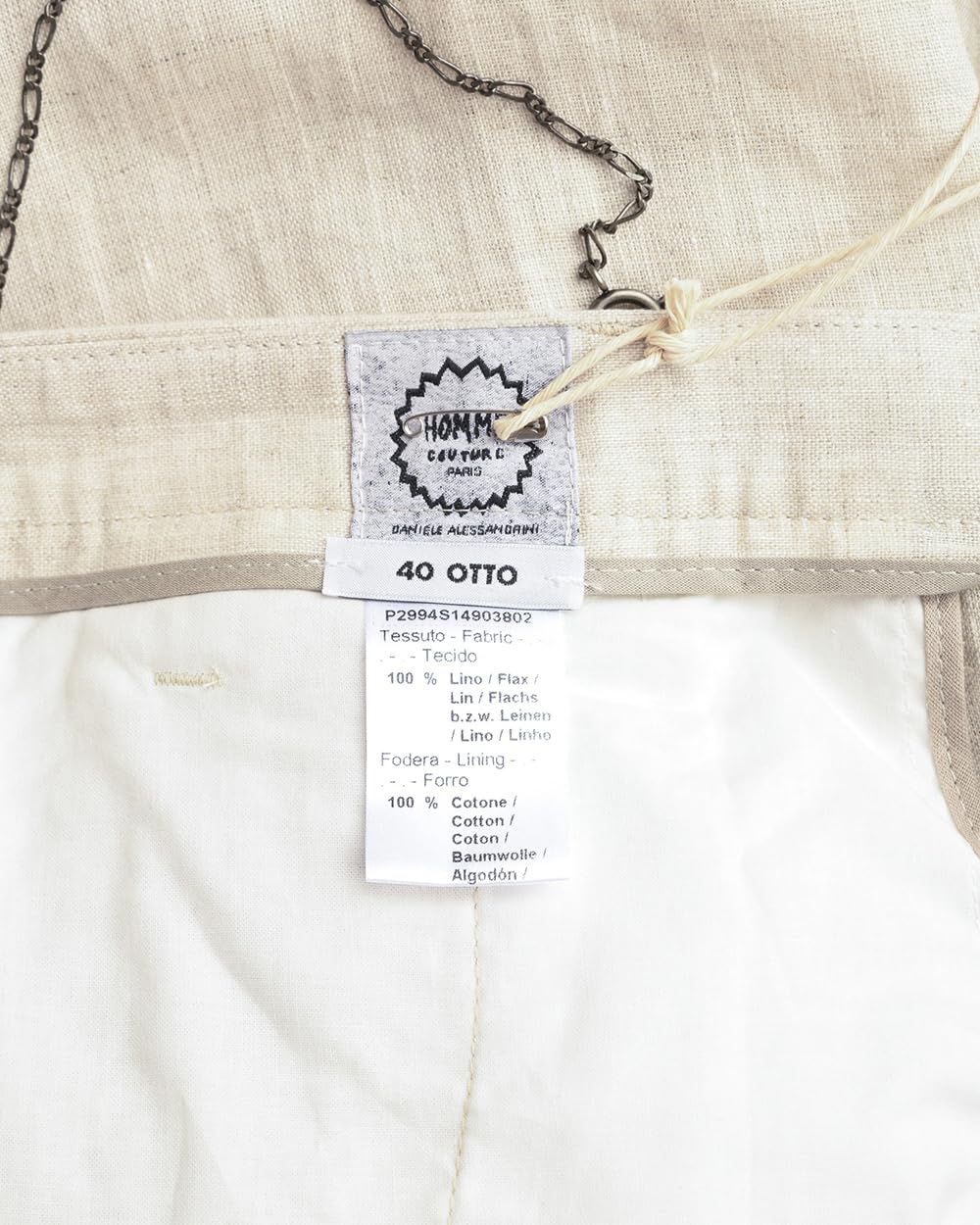 DANIELE ALESSANDRINI Men's Beige ELIVIS 95 CAT Pants P2994S14903802 - Comfortable Casual Trousers for Office, Travel & Everyday Wear