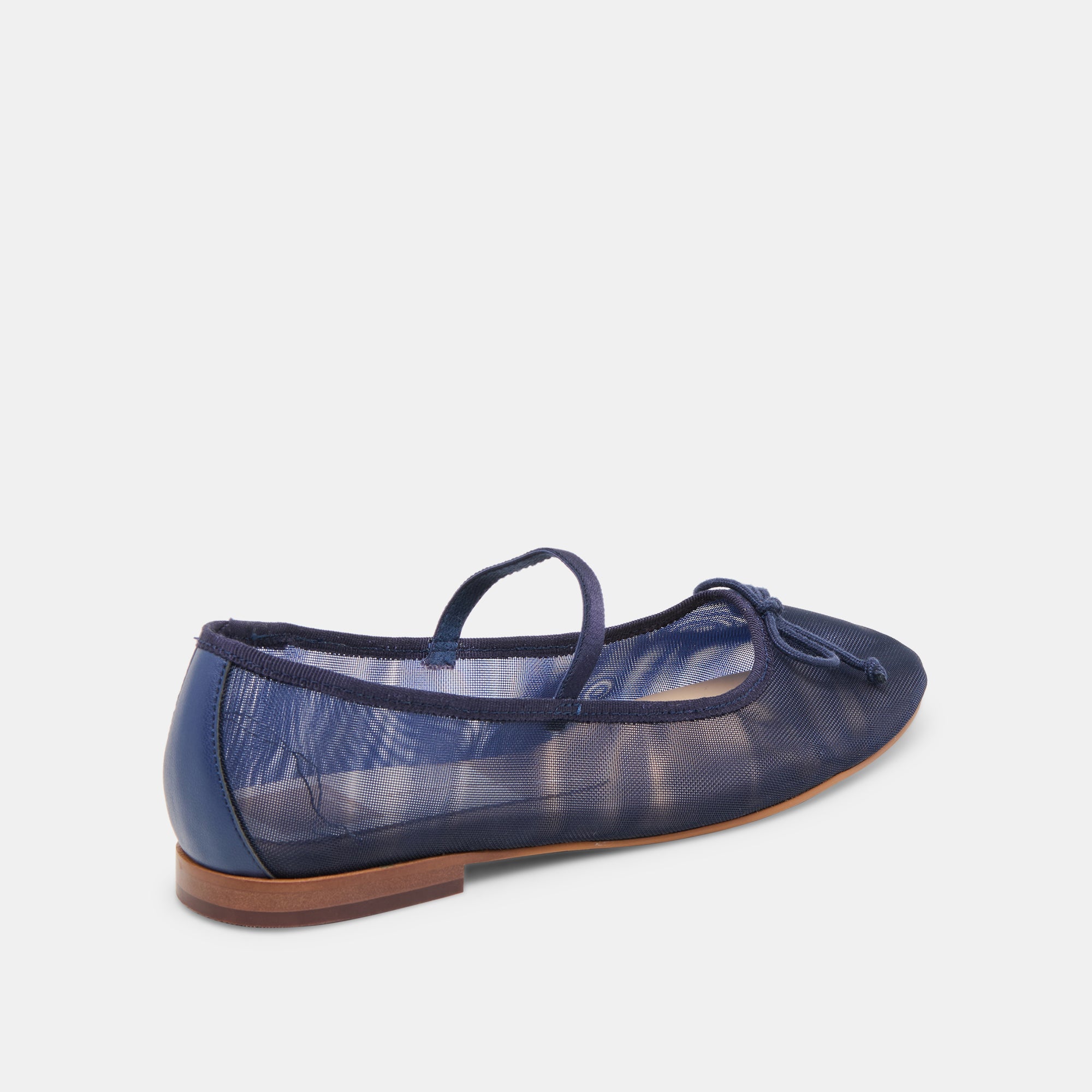 Cadel Women's Navy Mesh Ballet Flats - Comfortable Slip-On Shoes for Work, Casual & Dance | Lightweight & Breathable