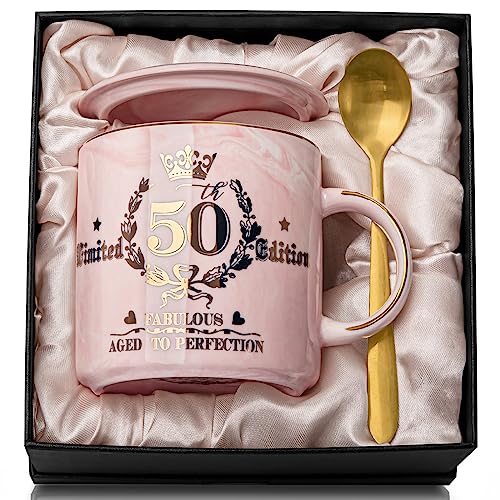 Pink 50th mug gift