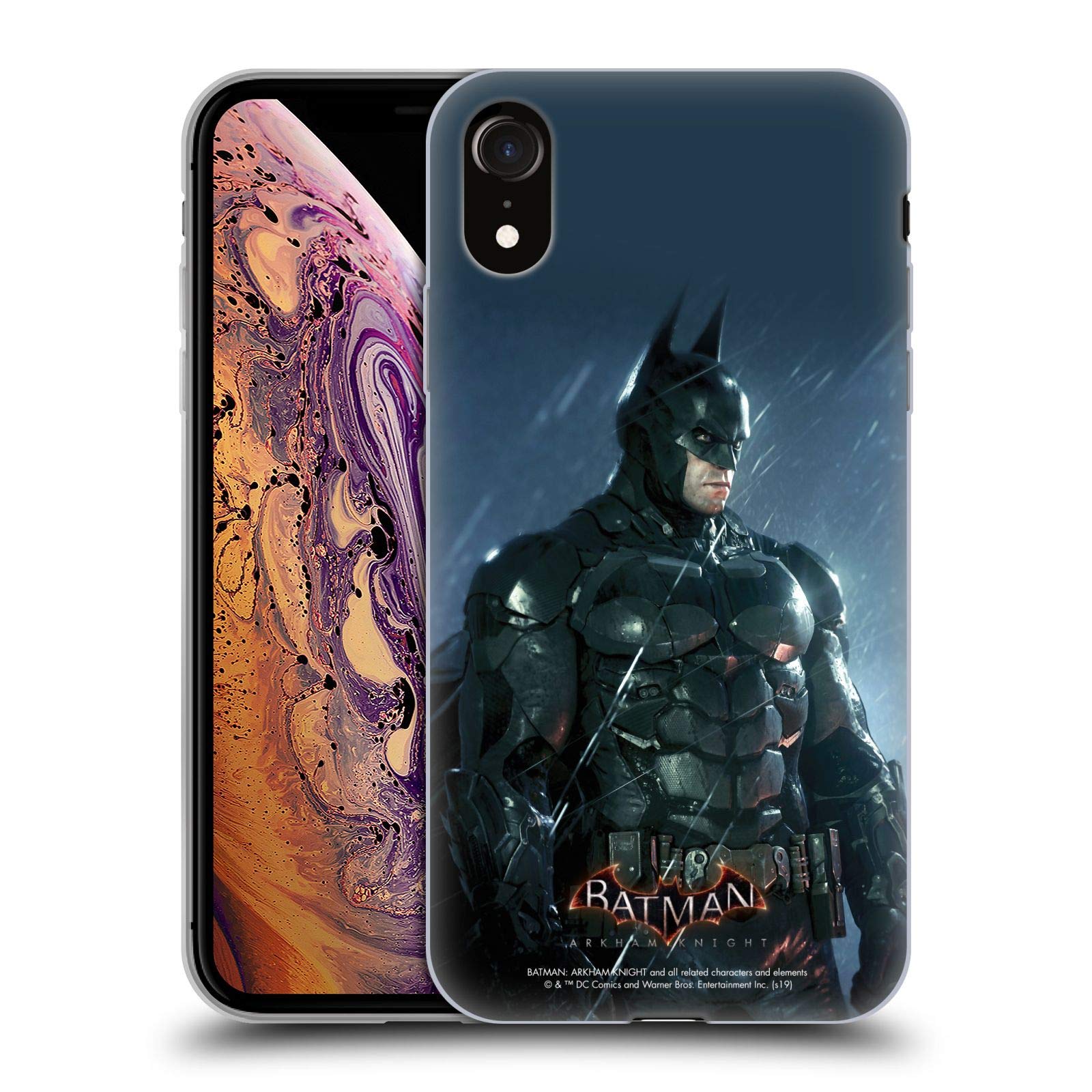 Official Batman Arkham Knight Soft Gel Case for iPhone XR - Licensed DC Comics Character Phone Cover with Shock Absorption | Perfect for Gaming Fans & Superhero Lovers