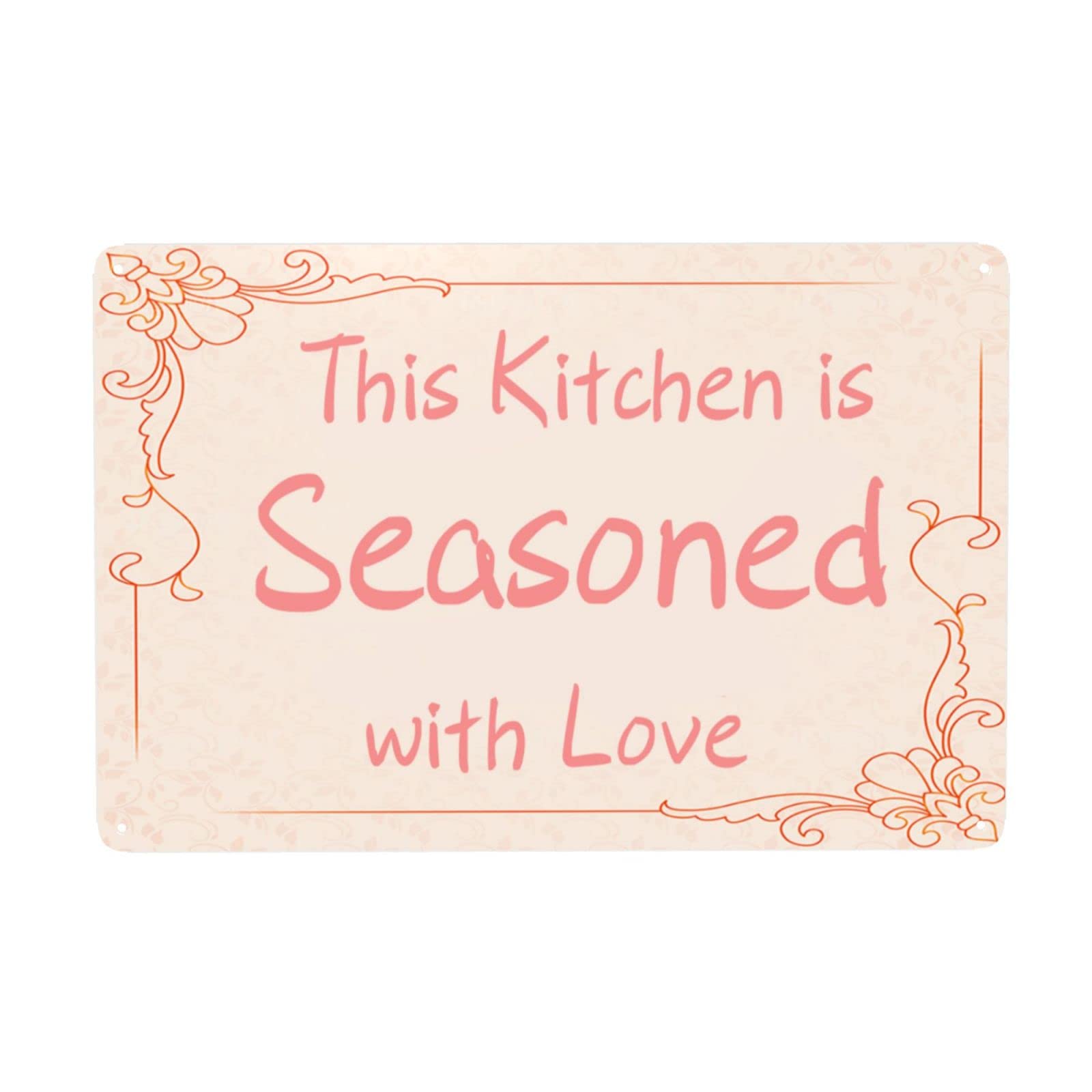 Vintage Farmhouse Kitchen Wall Decor - Rustic Tin Metal Plaque Sign 12