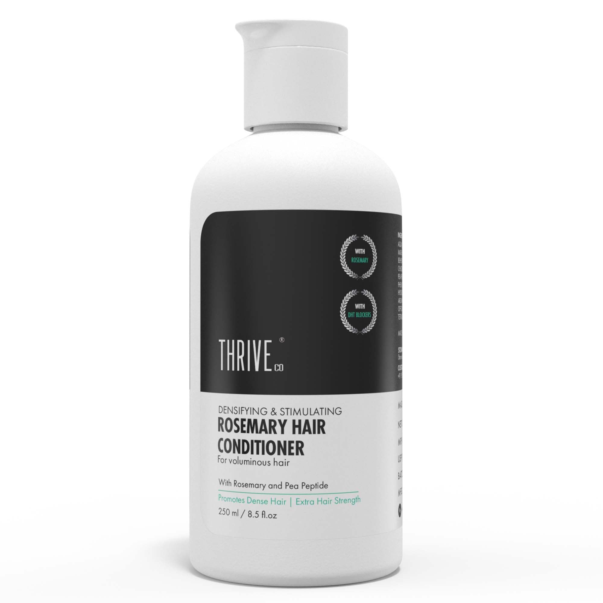 ThriveCo Rosemary Hair Conditioner for Voluminous Hair Growth | Pea Peptide & Caffeine Infused Treatment | Sulfate & Paraben Free | Strengthens & Densifies Hair | 250ml Bottle for Men & Women | Perfect for Daily Use & Hair Regrowth Routines