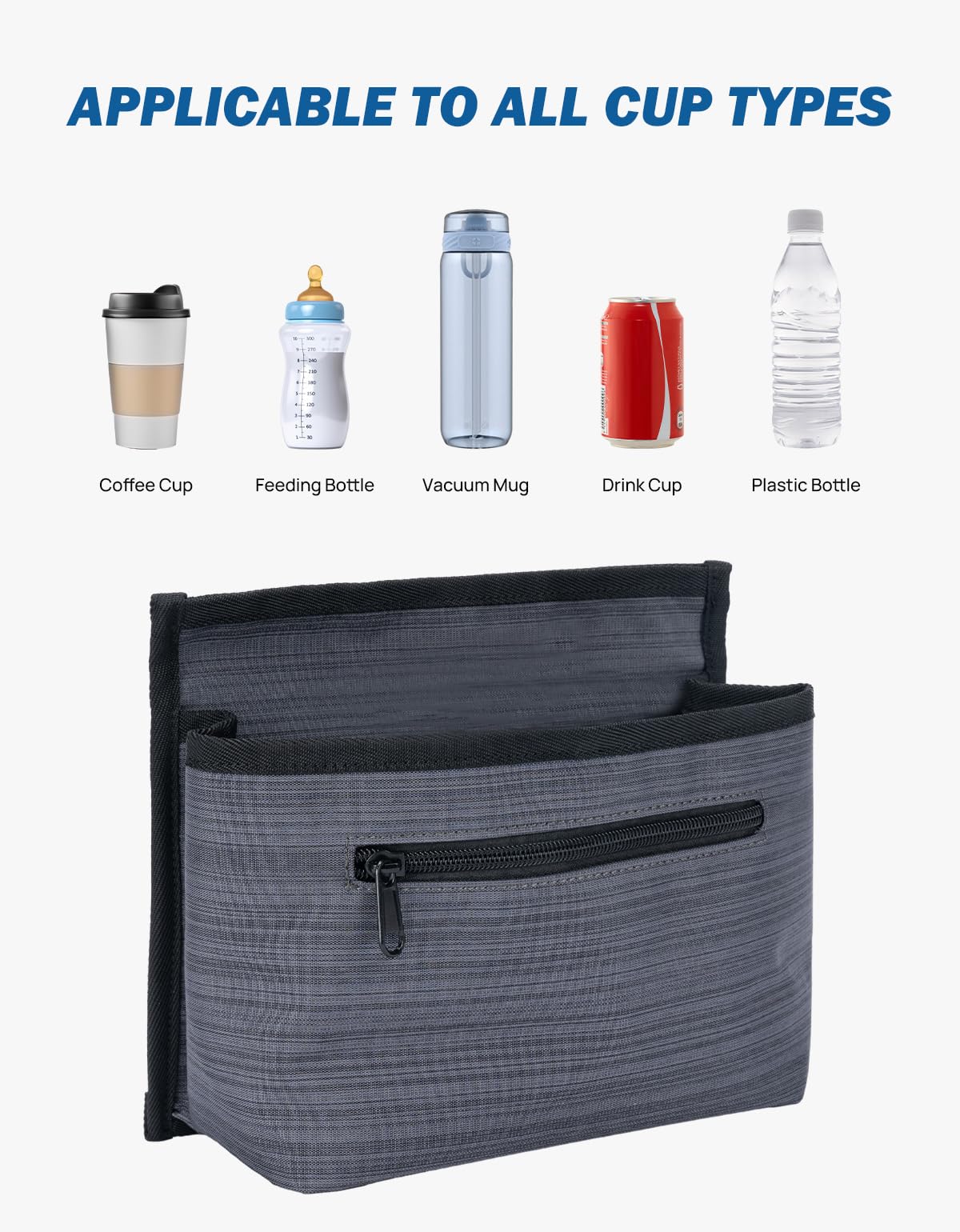 Travel Cup Holder for Suitcase - Hands-Free Drink Carrier Caddy for Coffee Mugs & Tumblers - Perfect Gift for Flight Attendants & Travel Accessories - Ideal for Airports, Commuting, and Business Trips