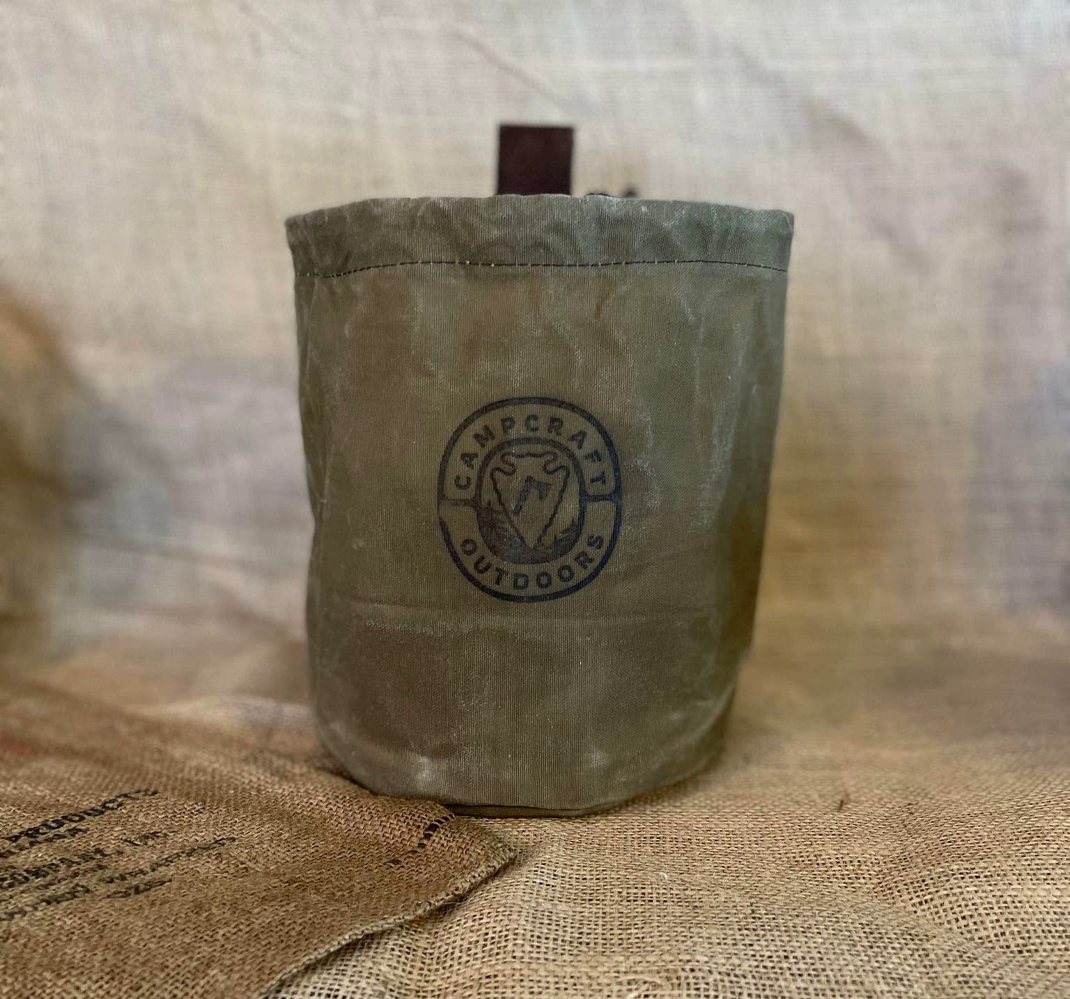 Bush Pot Bag - Durable Waxed Canvas Foragers Pouch for Camping, Bushcraft Cooking & Mushroom Collecting | Outdoor Gear for Hiking, Backpacking & Survival Scenarios