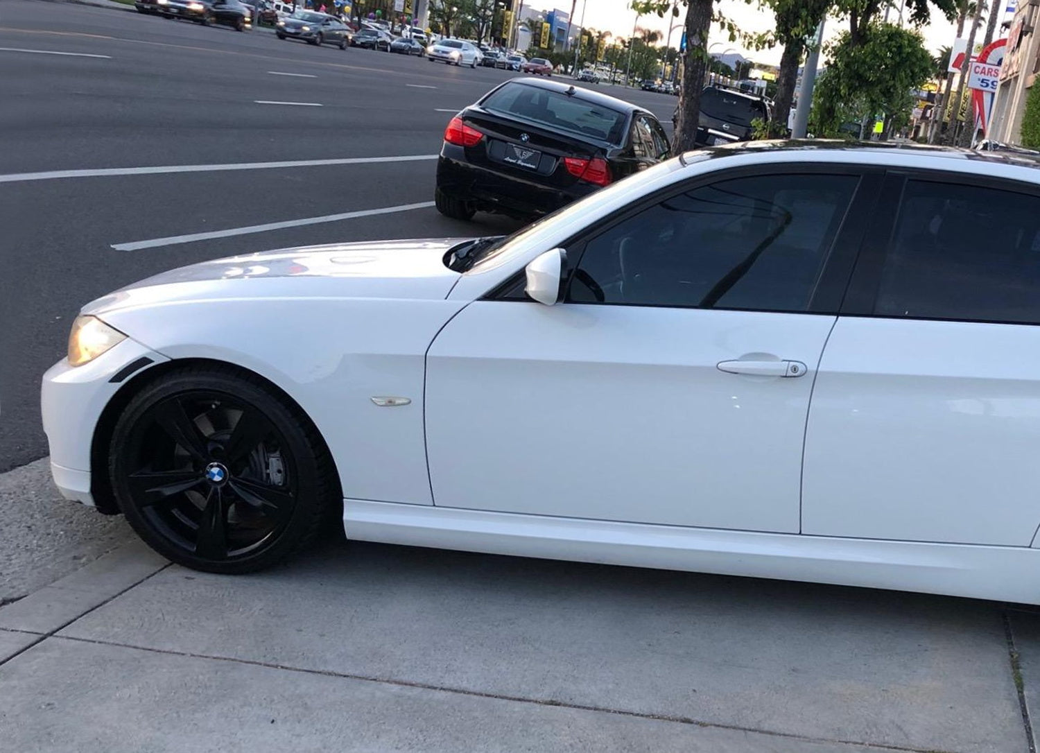 Dark Smoked Lens Front Bumper Side Markers for 2009-2012 BMW E90 E91 3 Series - Enhanced Style & Safety for Night Driving & Custom Car Builds