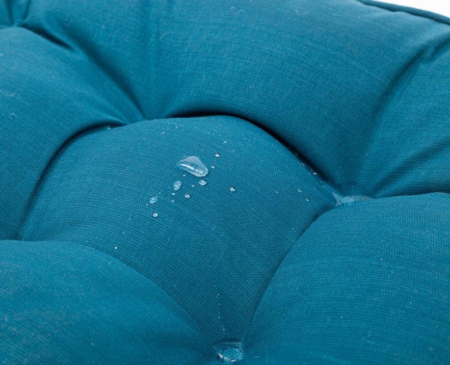QILLOWAY High Back Chair Cushion Set of 2 - All Weather Indoor Outdoor Replacement Cushions for Adirondack & Rocking Chairs - Peacock Blue - Perfect for Patio, Deck, Garden & Porch Relaxation