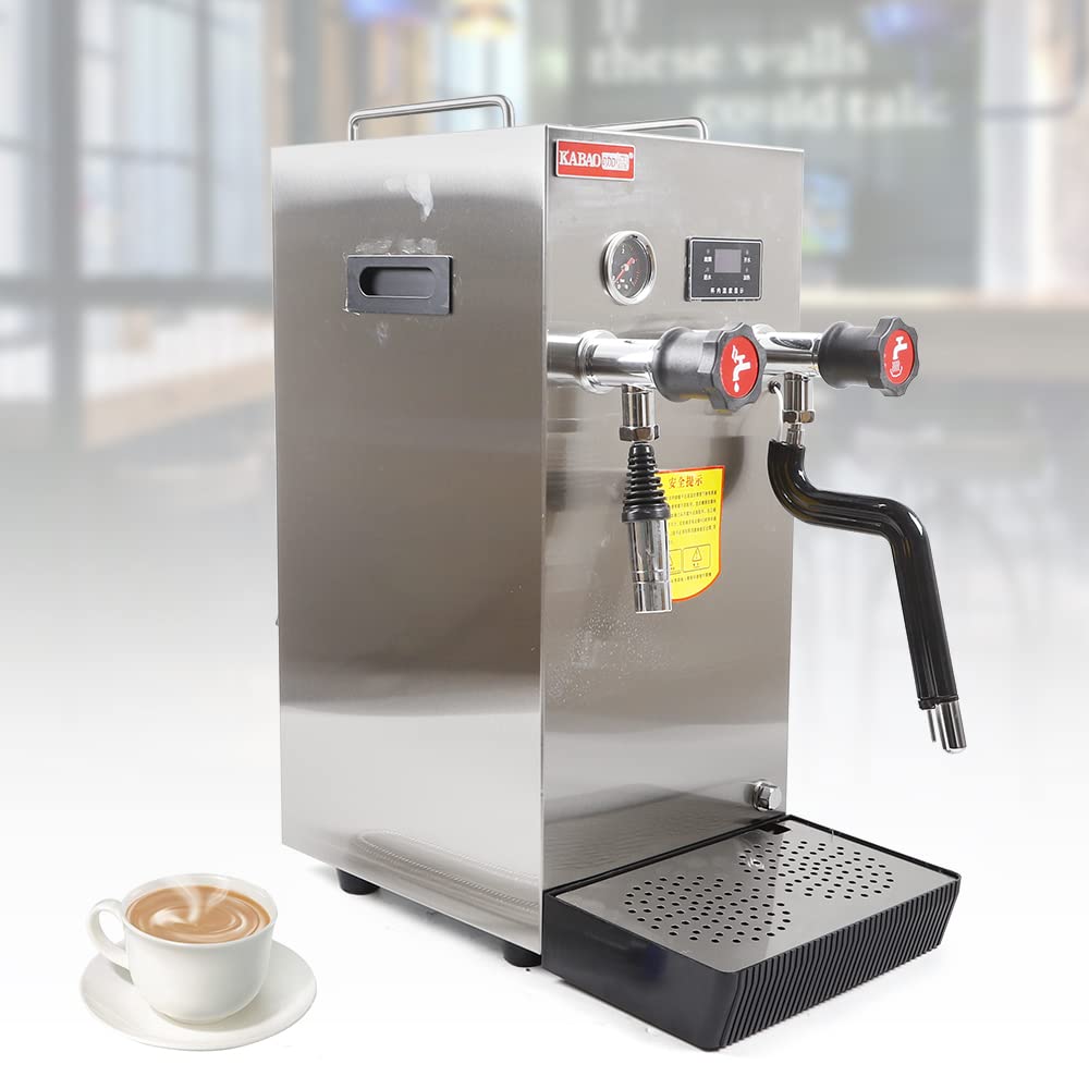 2500W 8L /2.1 Gal Commercial Stainless Steel Milk Frother for Espresso, Coffee, Tea - Perfect for Coffee Shops, Dessert Cafes & Hotels (US Stock) | Fast Milk Frothing & Steaming for Lattes, Cappuccinos & Hot Chocolate