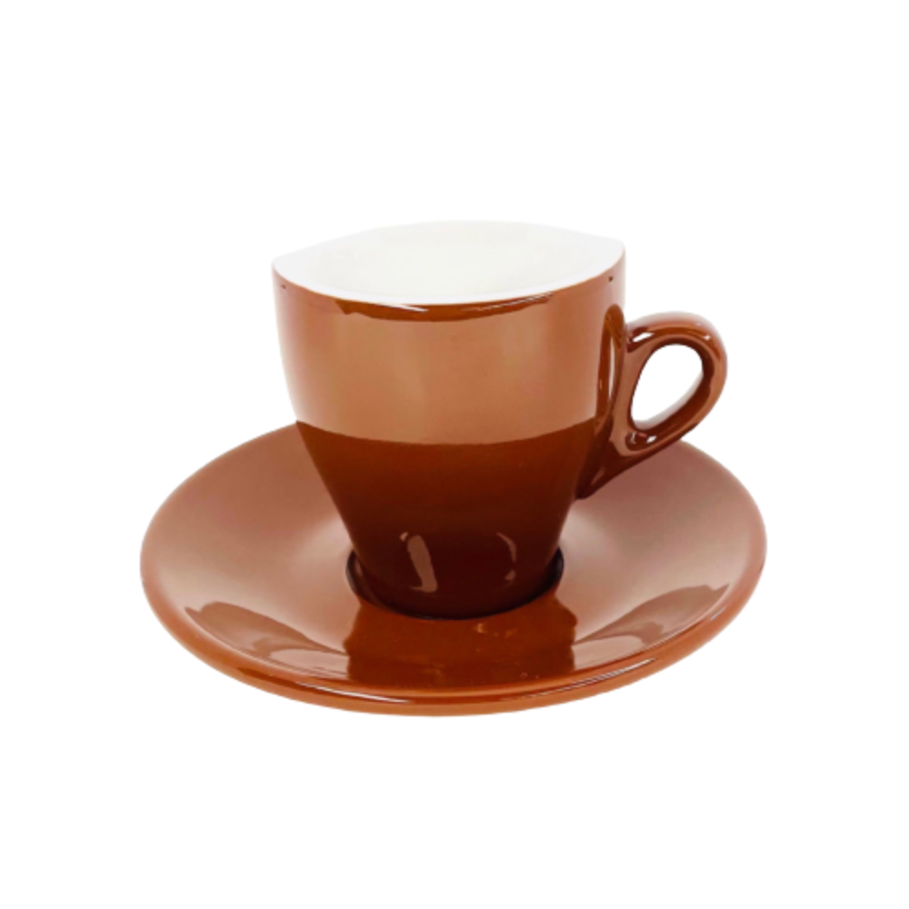 Premium Nuova Point Cappuccino Cup - 6oz Porcelain Espresso Coffee Mug with Handle - Perfect for Home, Cafe & Office Use