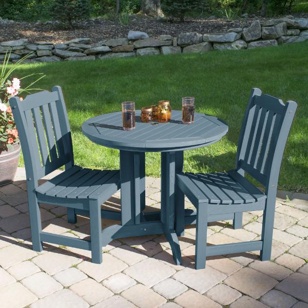 Lehigh Collection 3-Piece Round Outdoor Patio Dining Set - Perfect for Backyard, Garden & Poolside Entertaining