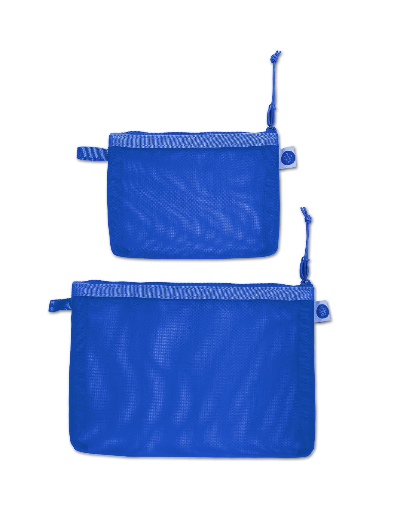 Baboon to the Moon Monomesh Pouch Set - Ultra-Light & Durable Travel Organizer with Clear Mesh Design - Perfect for Toiletries, Cosmetics, Tech Accessories & Travel Essentials - Ideal for Camping, Gym & Airplane Carry-On (Blue)