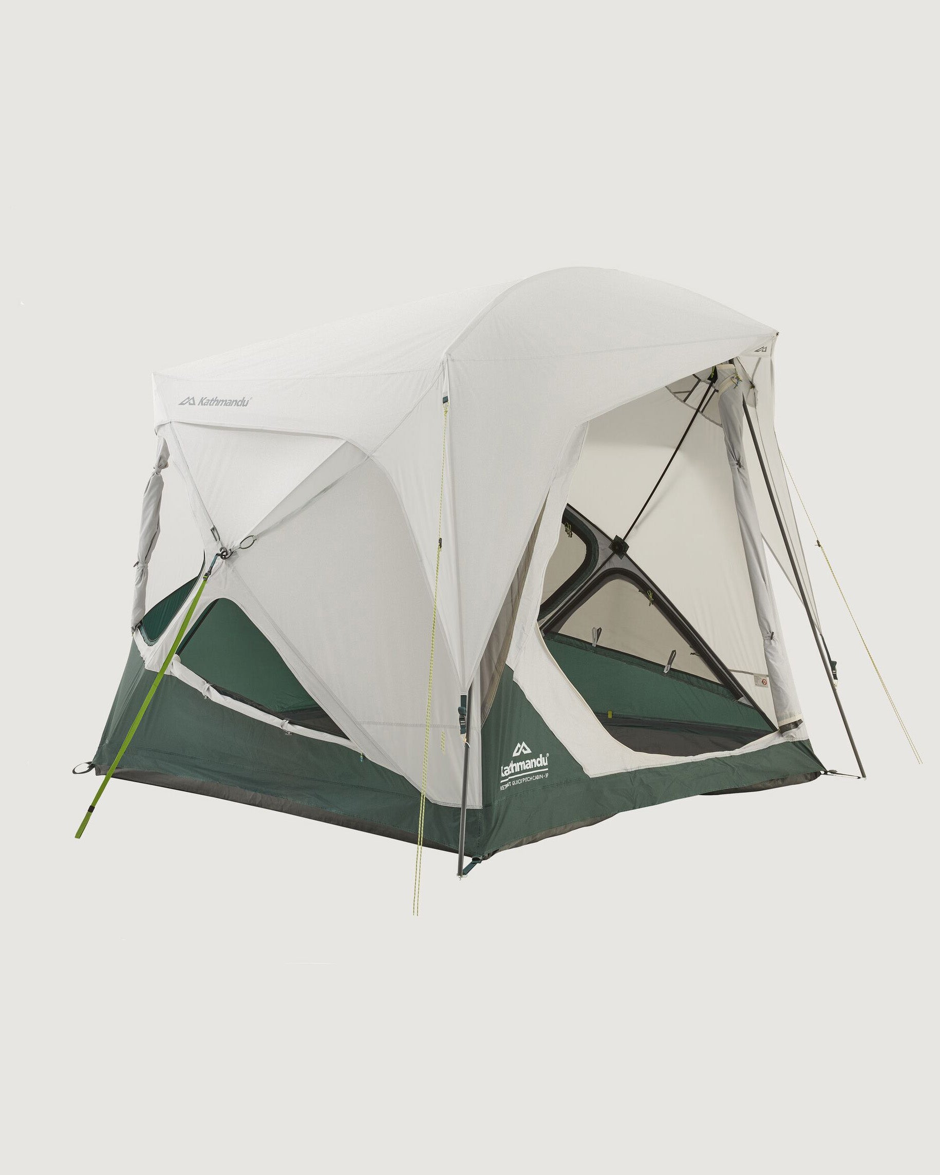 Retreat Quick Pitch 2-3 Person Cabin Tent - Silver Grey/Dark Spruce - Lightweight Camping Tent for Backpacking & Family Outdoor Adventures