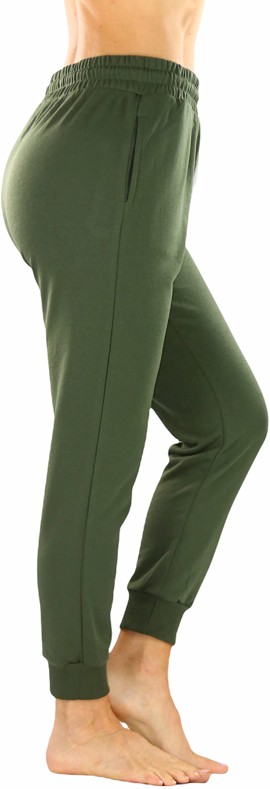 Stylish Women's French Terry Capri Jogger Pants with Drawstring Waistband - Comfortable Lounge Pants for Yoga, Running & Casual Wear