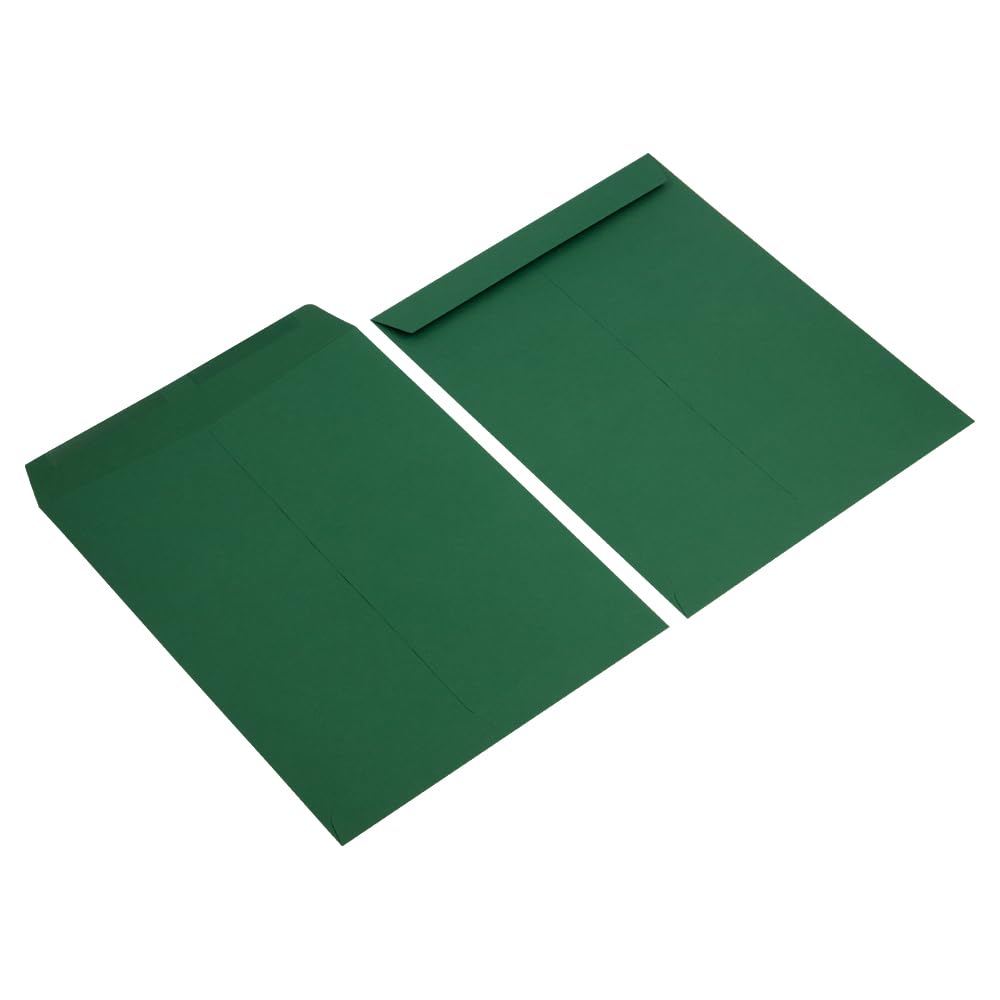 JAM PAPER 10 x 13 Inch Open End Catalog Premium Envelopes - Dark Green - Bulk 250/Box - Perfect for Business Mailings, Invoices, and Marketing Materials
