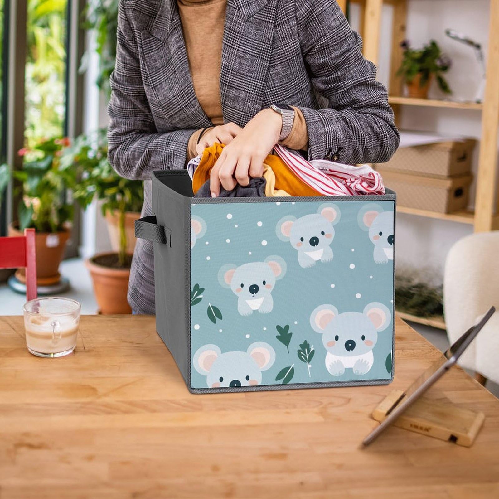 Foldable Storage Cubes with Handles - 6PCS for Home & Office Organizing