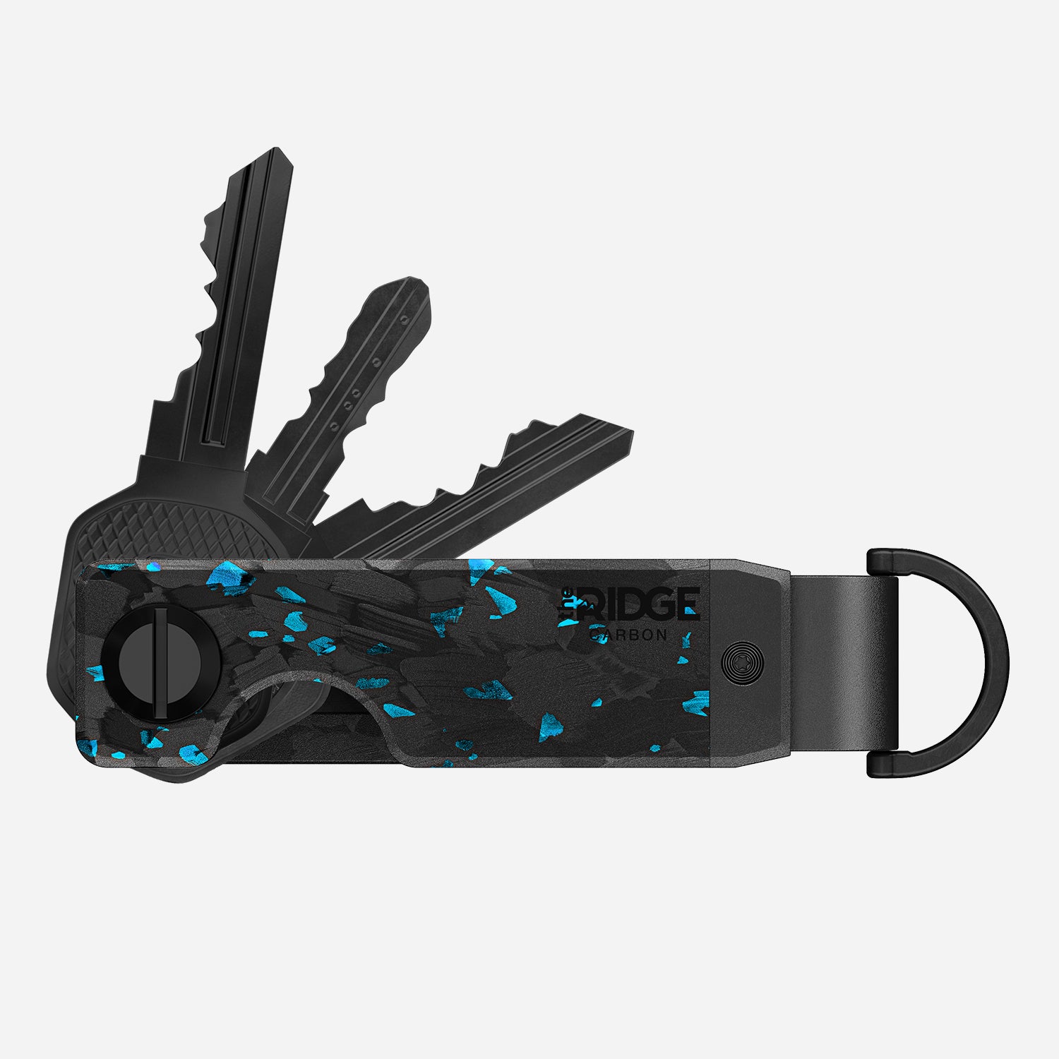 Ridge KeyCase Forged Pacific - Premium Titanium Key Holder for Men & Women - Compact & Durable Key Organizer for Everyday Carry (EDC), Travel & Outdoor Adventures