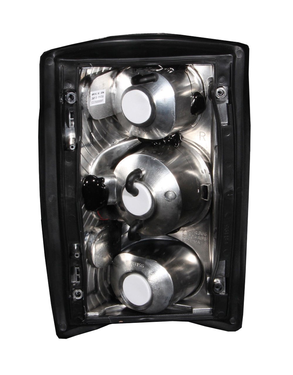 Ford Excursion & Econoline Van Black Euro Tail Lights Assembly Set - Left Driver & Right Passenger Side Replacement Parts - Perfect for Night Driving & Vehicle Customization