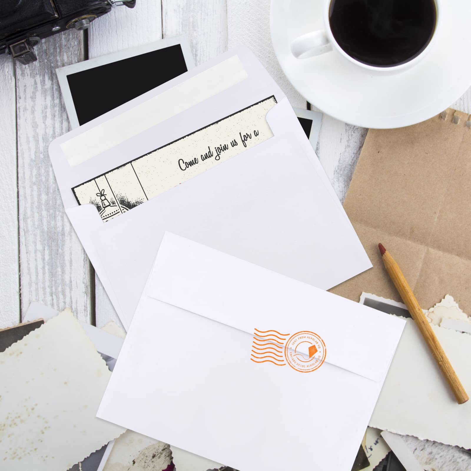 70 Pack A2 White Self-Seal Invitation Envelopes for 4.5x5.5 Cards - Perfect for Wedding Invitations, Greeting Cards, RSVP, Photos & Postcards | Bulk Envelopes for Mailing & Stationery