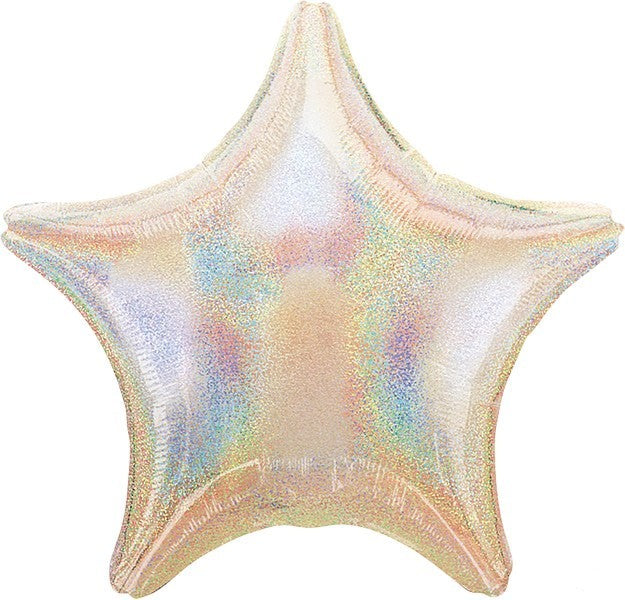 45cm Holographic Star Silver Balloon - Party Decorations, Birthday, Wedding, Baby Shower, Christmas, New Year, Holiday Celebrations