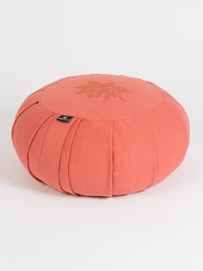 Organic Cotton Round Lotus Zafu Buckwheat Meditation Cushion - GOTS Certified for Yoga, Zen Meditation & Home Decor - Eco-Friendly & Comfortable Support for Mindful Practices