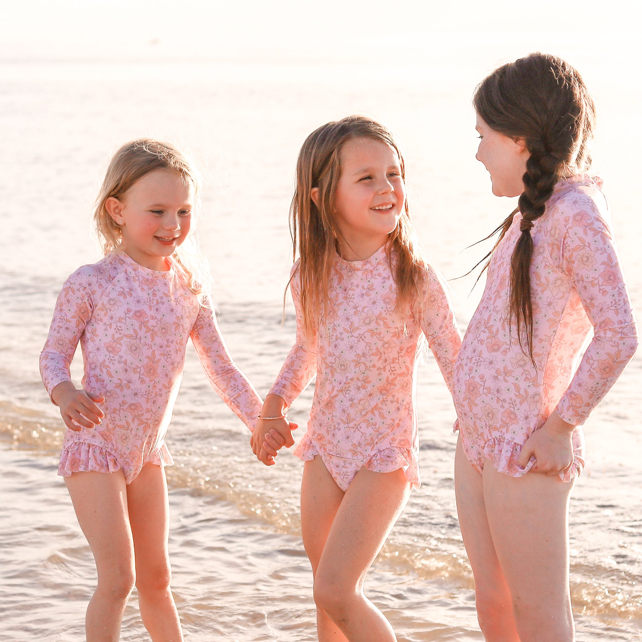 Women's Long Sleeve Swimsuit UPF 50+ Sun Protection - Emmie One Piece Bathing Suit for Swimming, Surfing & Beach Activities